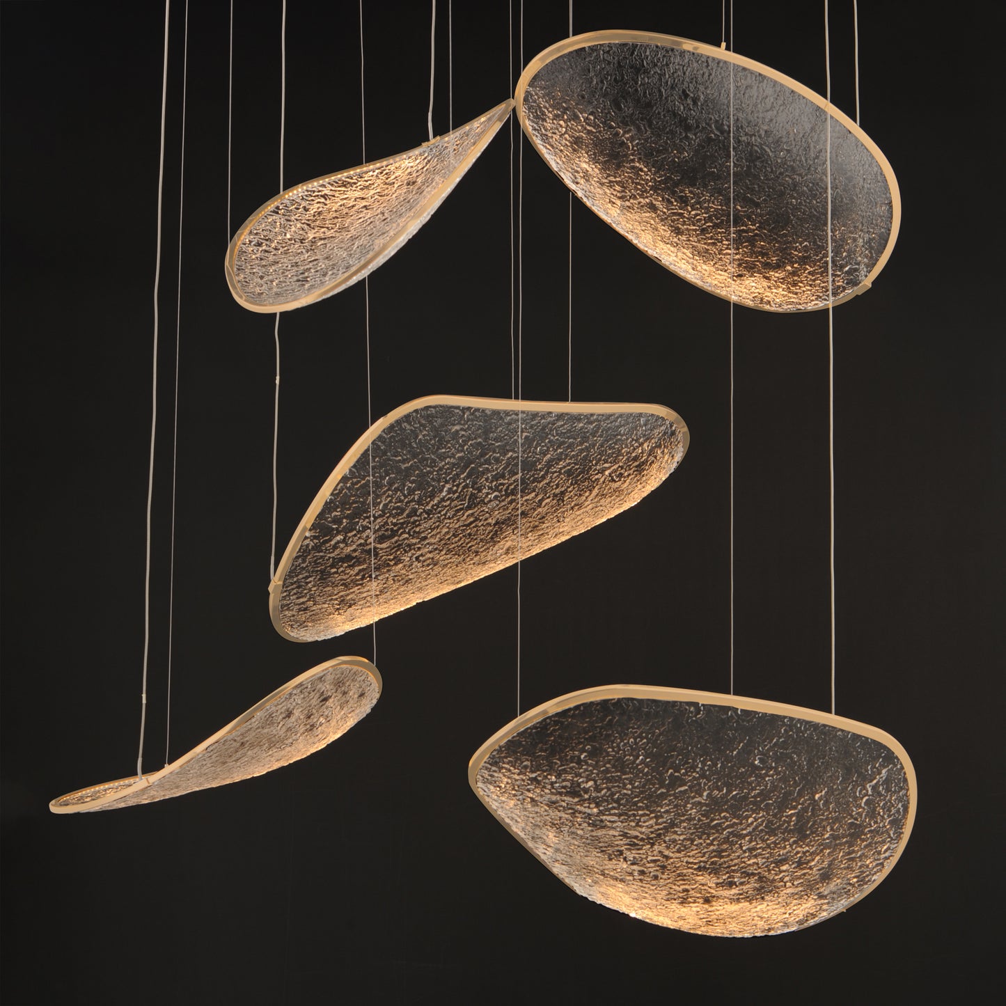 Moonscapes 5-Light LED Pendant Brushed Champagne by ET2