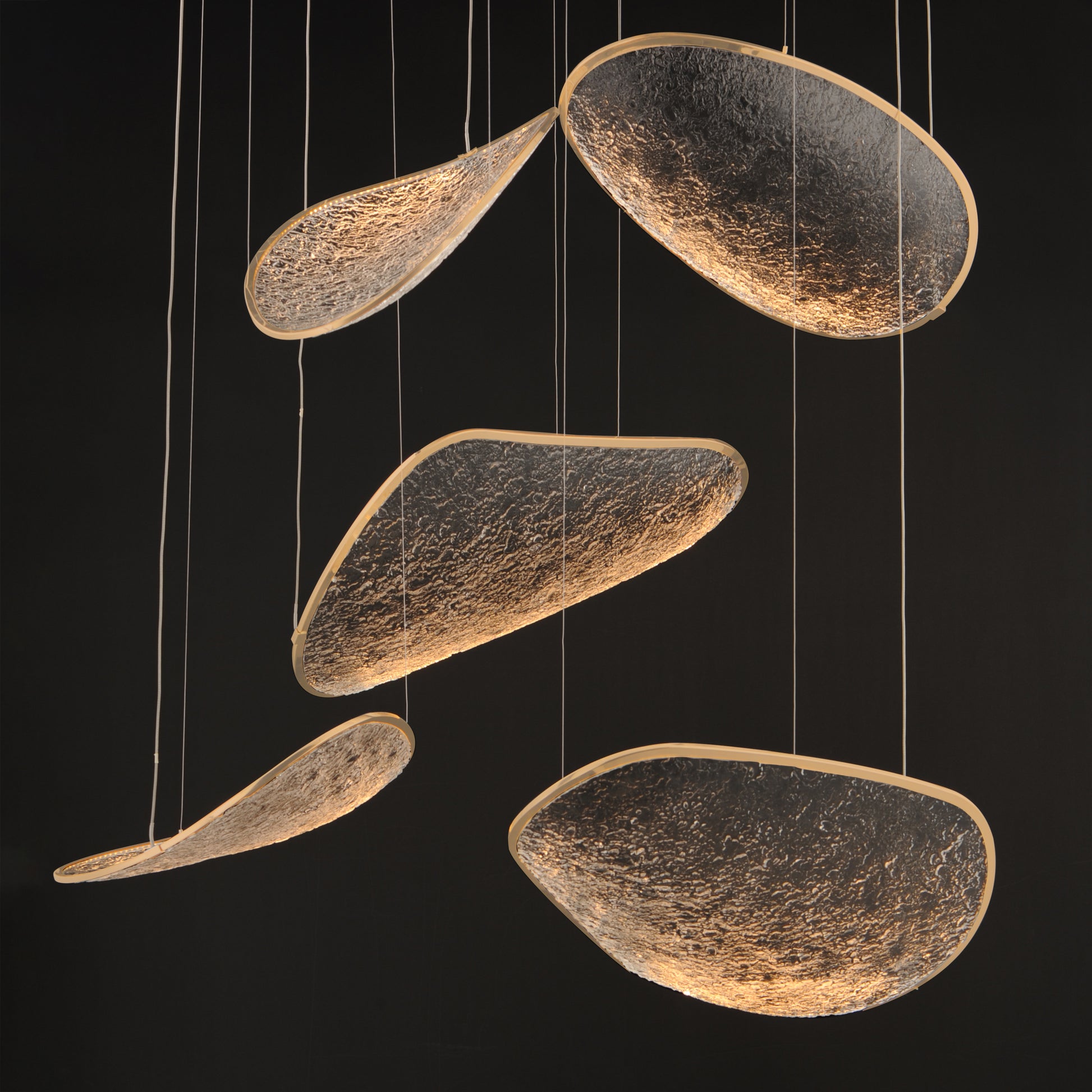Moonscapes 5-Light LED Pendant Brushed Champagne by ET2