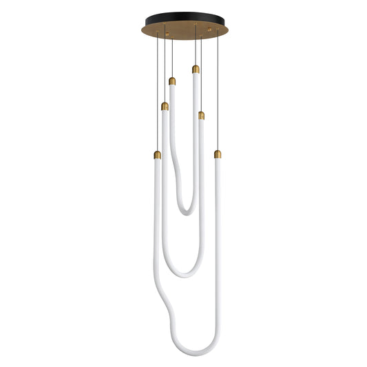 Soleil 3-Light LED Pendant Natural Aged Brass by ET2