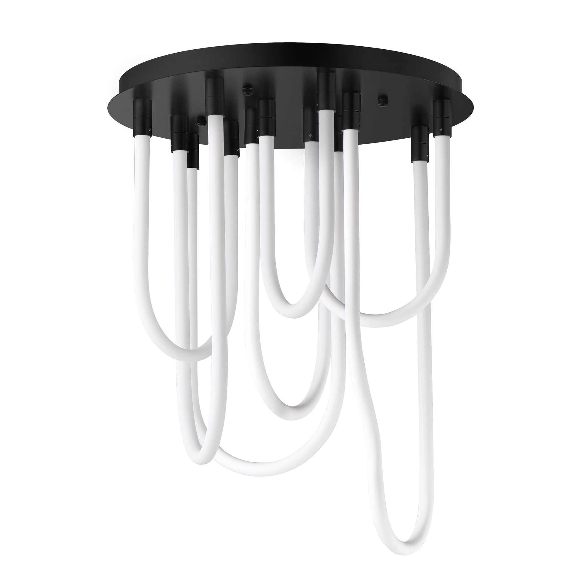 Soleil 7-Light LED RD Flush Mount Black by ET2