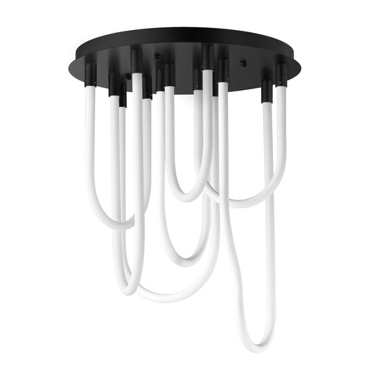 Soleil 7-Light LED RD Flush Mount Black by ET2