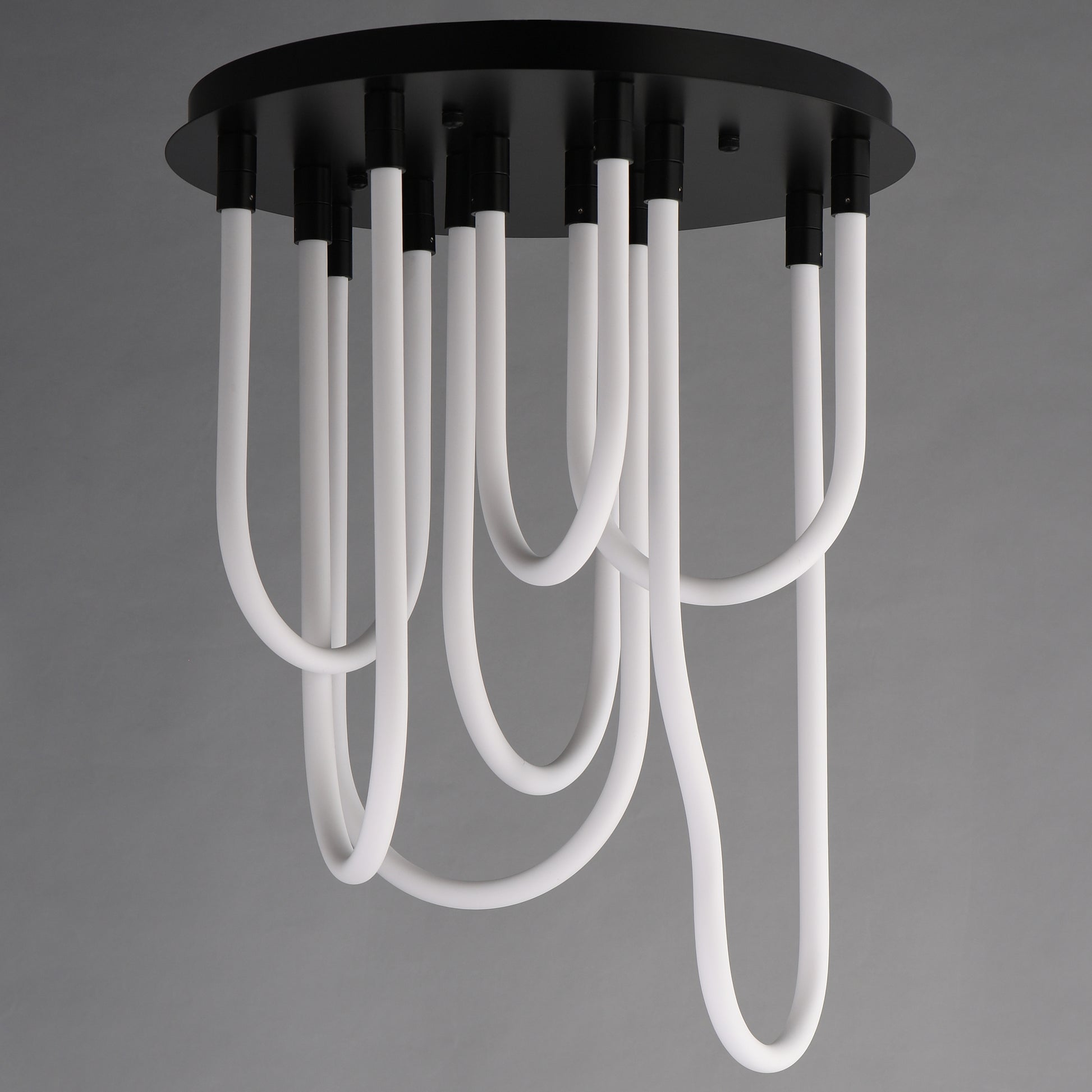 Soleil 7-Light LED RD Flush Mount Black by ET2