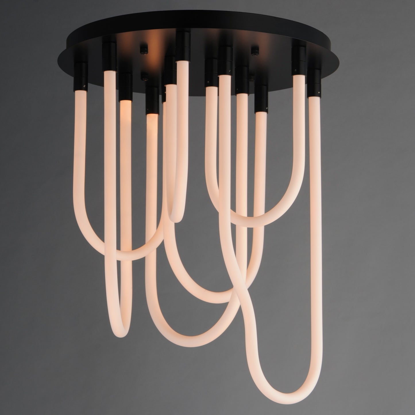 Soleil 7-Light LED RD Flush Mount Black by ET2
