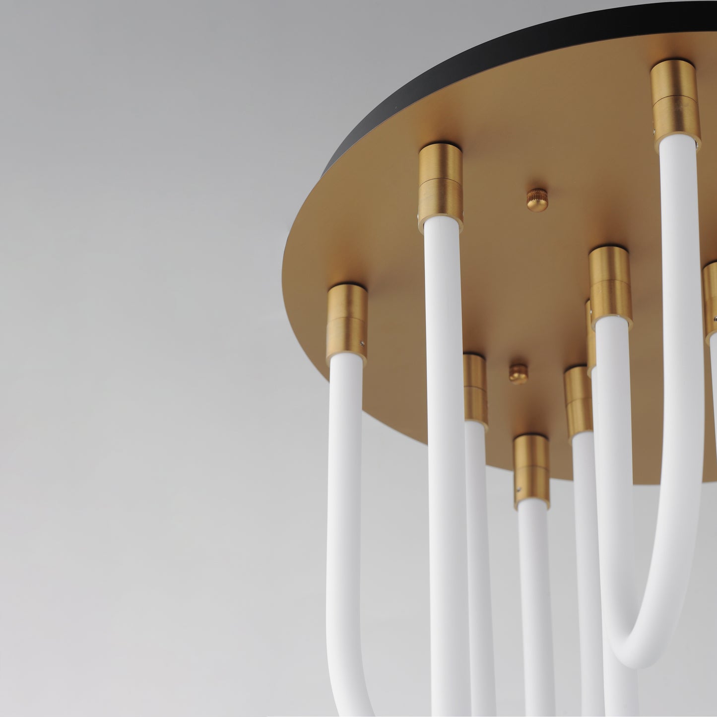 Soleil 7-Light LED RD Flush Mount Natural Aged Brass by ET2