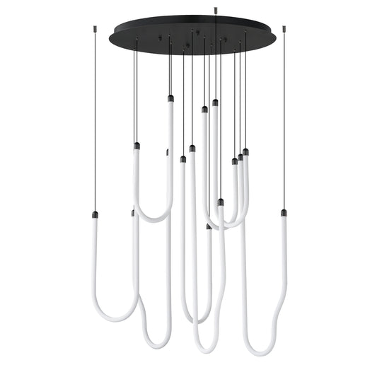 Soleil 8-Light LED Pendant Black by ET2