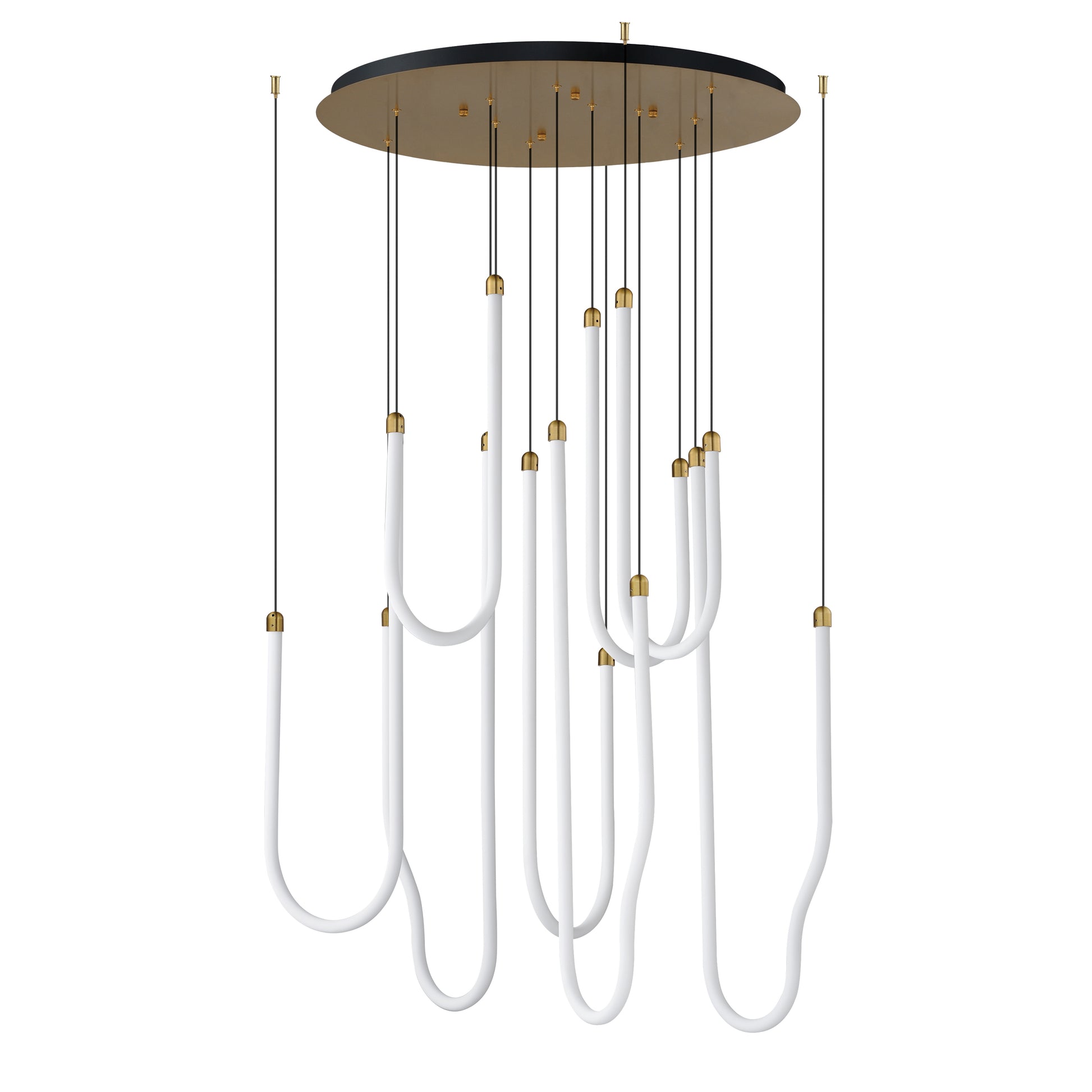 Soleil 8-Light LED Pendant Natural Aged Brass by ET2