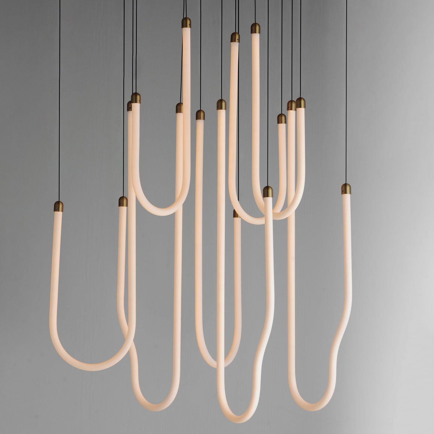 Soleil 8-Light LED Pendant Natural Aged Brass by ET2
