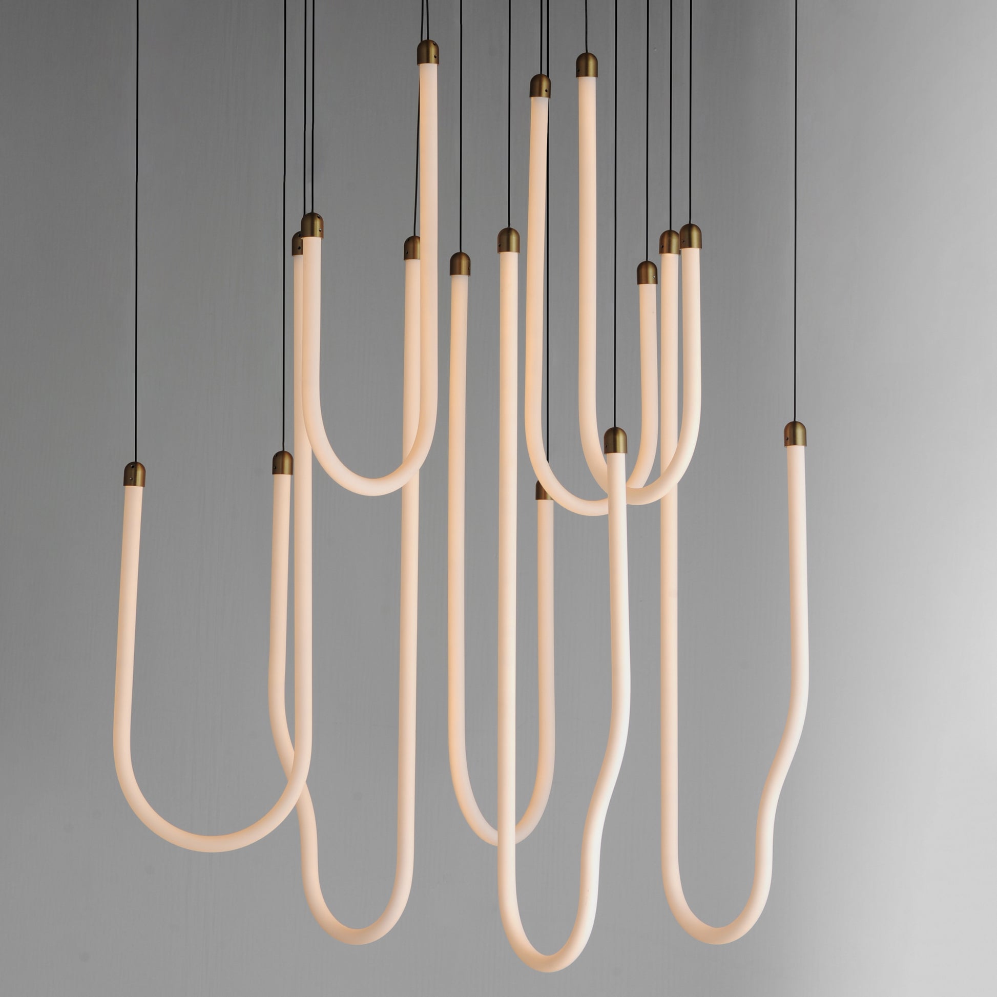 Soleil 8-Light LED Pendant Natural Aged Brass by ET2