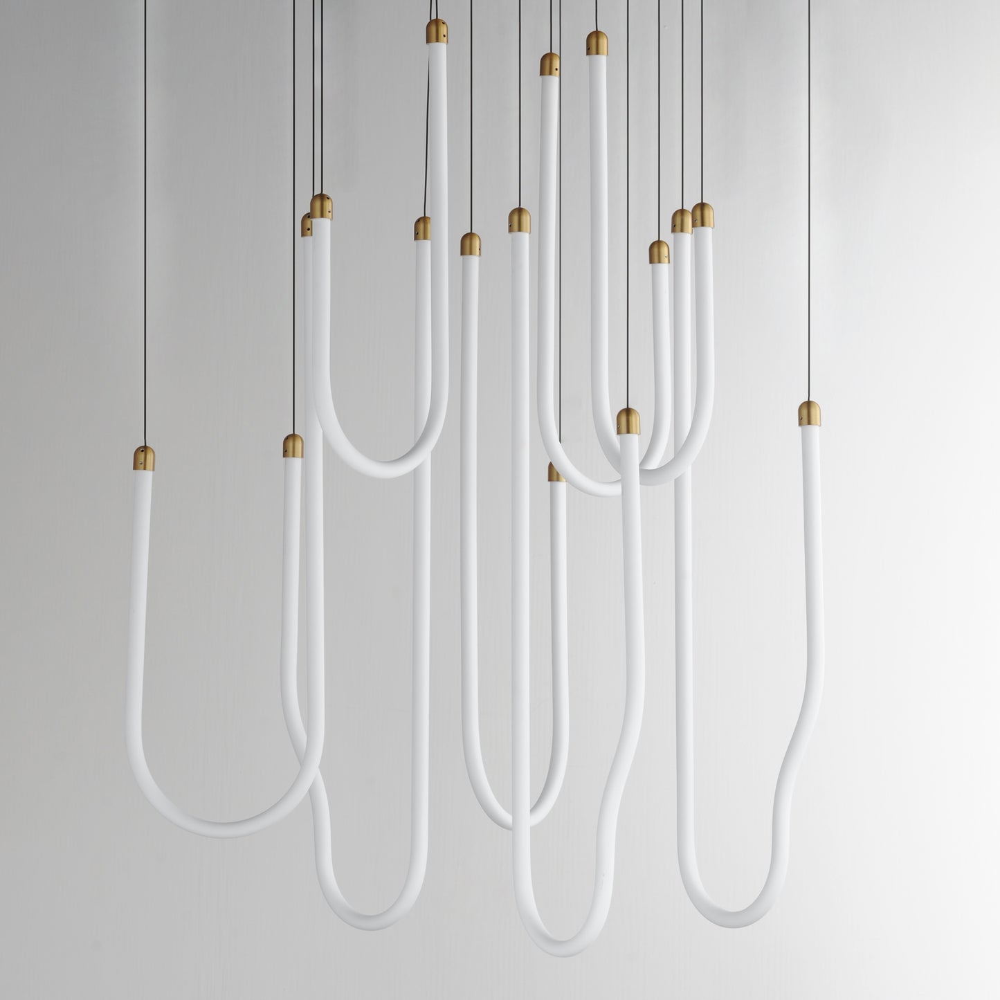 Soleil 8-Light LED Pendant Natural Aged Brass by ET2