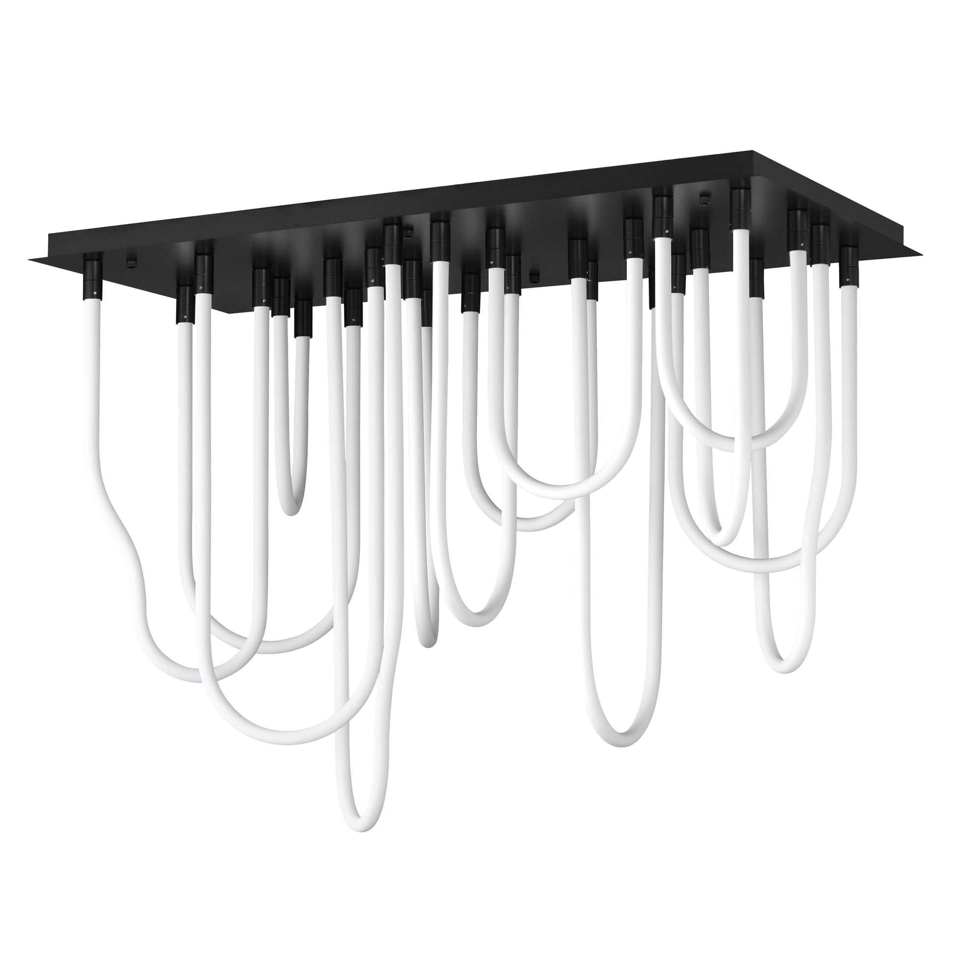 Soleil 14-Light LED SQ Flush Mount Black by ET2