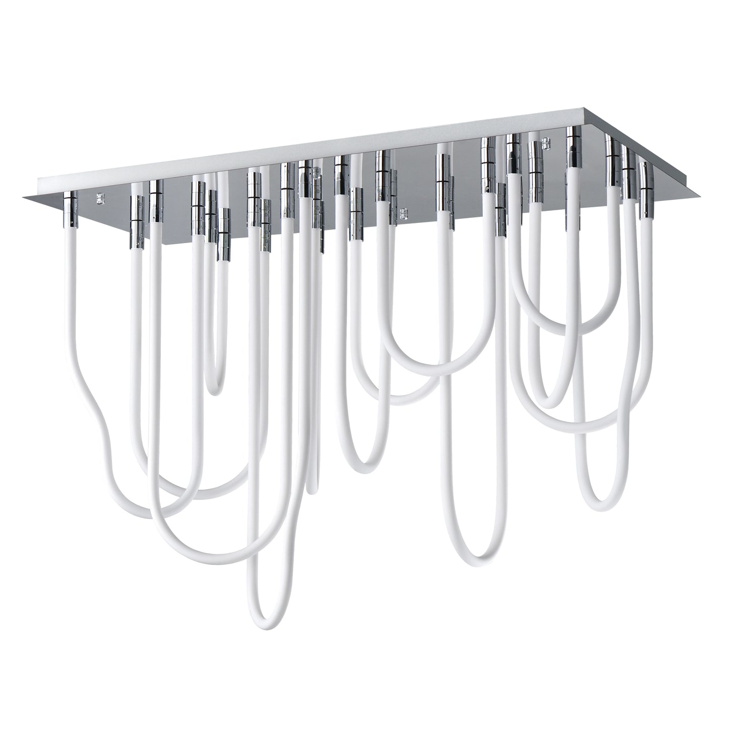 Soleil 14-Light LED SQ Flush Mount Polished Chrome by ET2