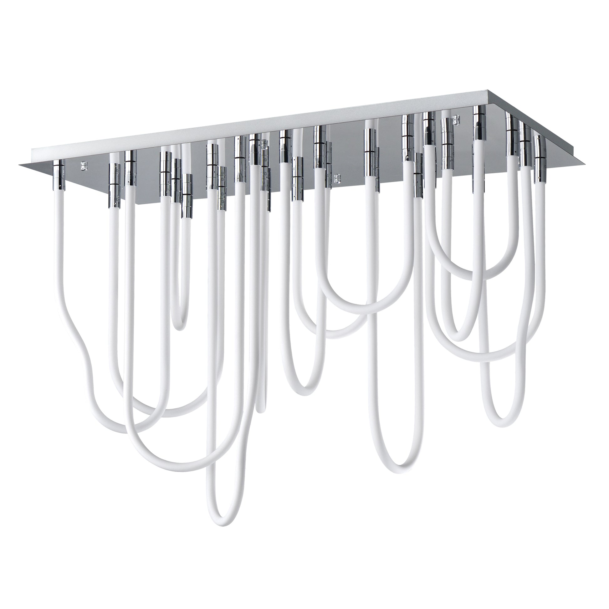 Soleil 14-Light LED SQ Flush Mount Polished Chrome by ET2