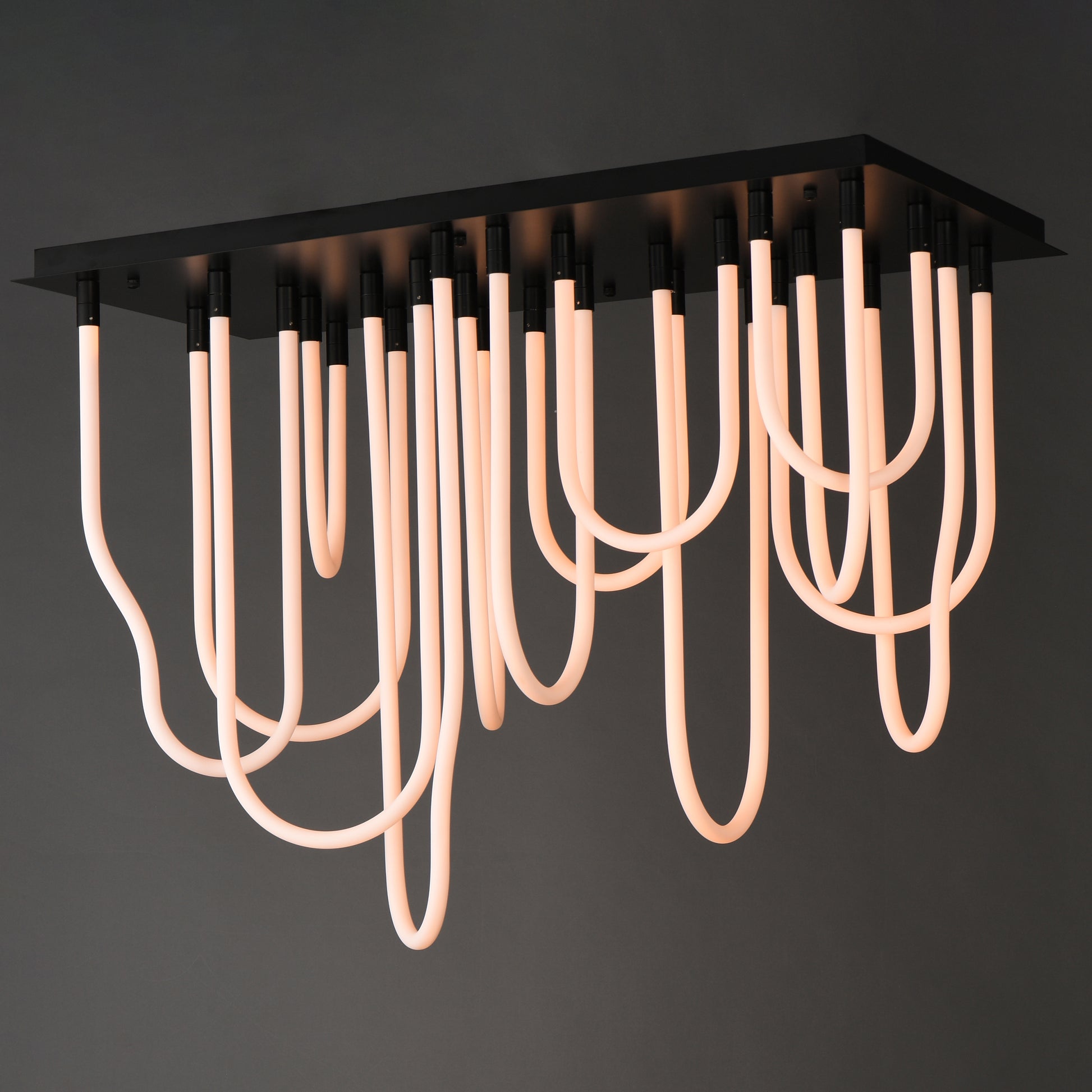 Soleil 14-Light LED SQ Flush Mount Black by ET2