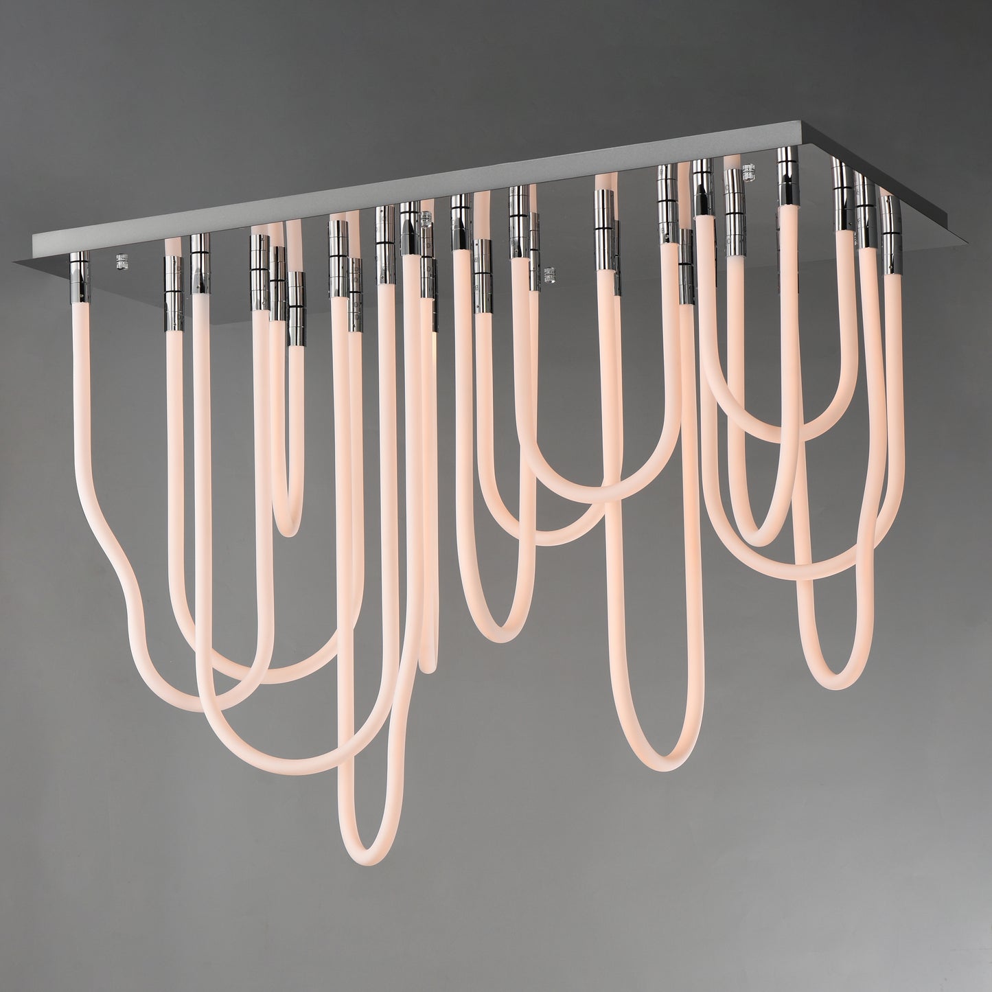 Soleil 14-Light LED SQ Flush Mount Polished Chrome by ET2