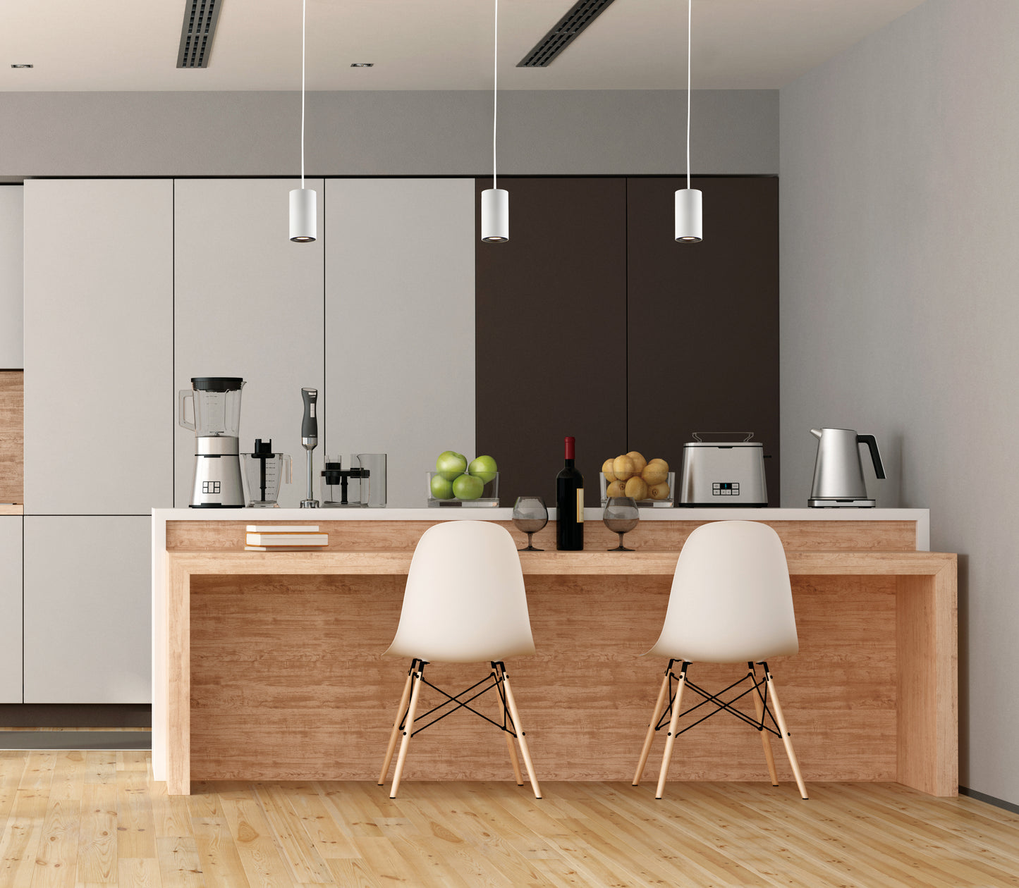 Dwell LED Pendant White by ET2