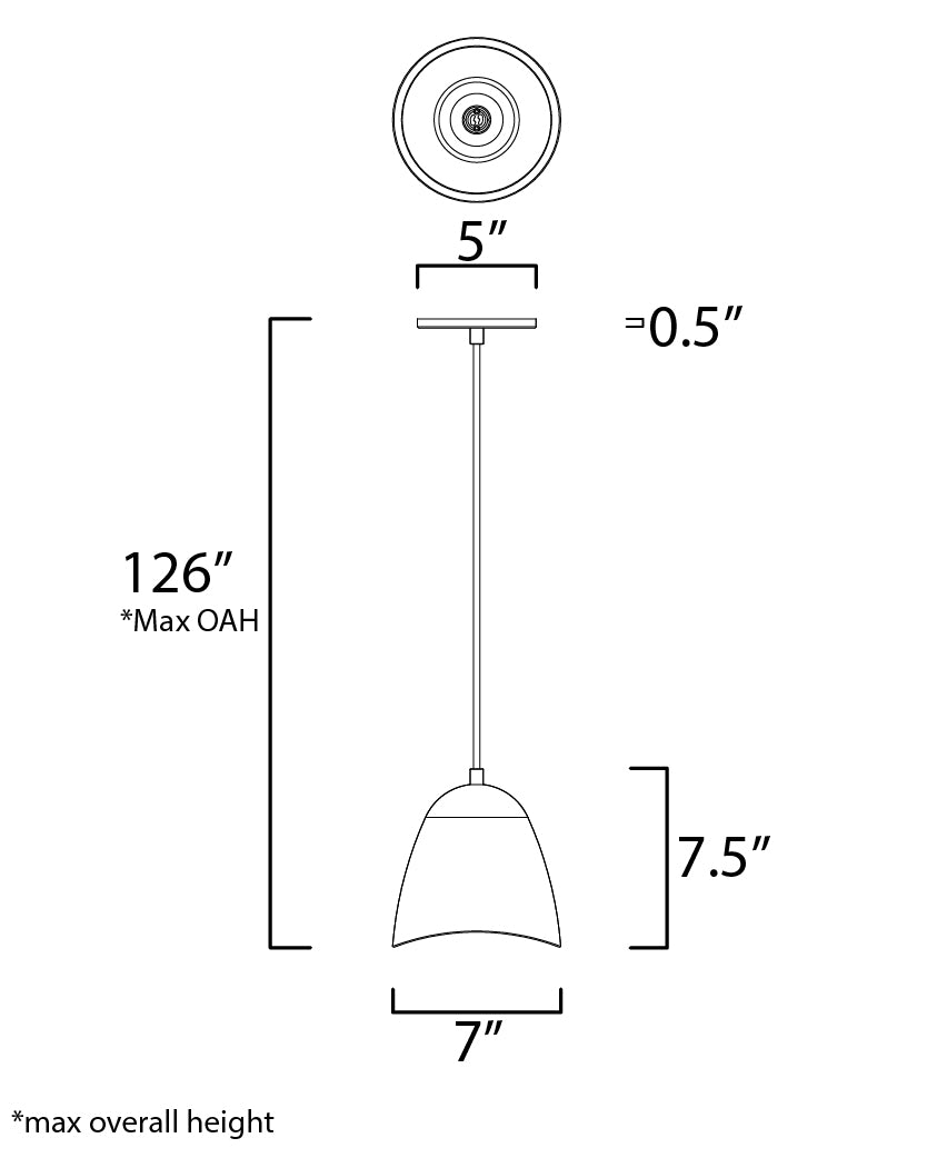 Sway LED Concrete Pendant Gray by ET2