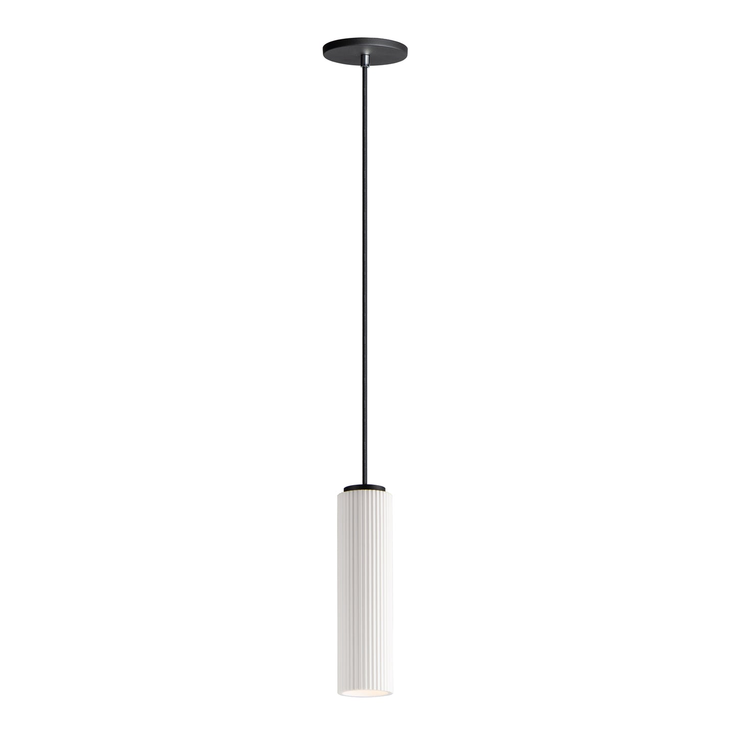 Pleat LED Plaster Pendant Black by ET2
