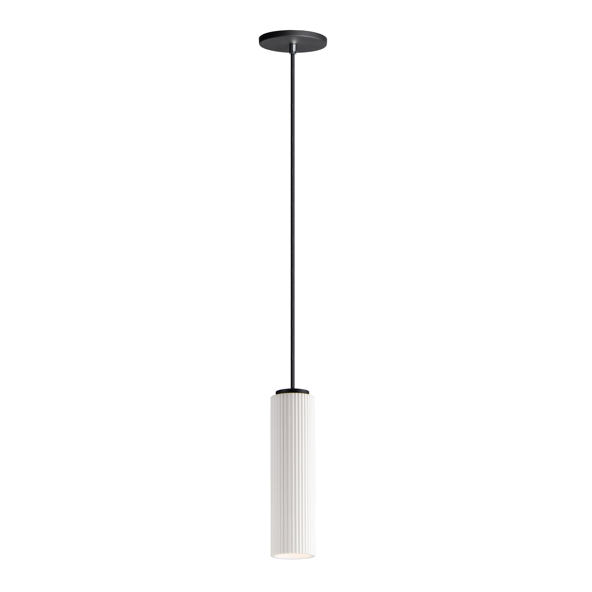 Pleat LED Plaster Pendant Black by ET2