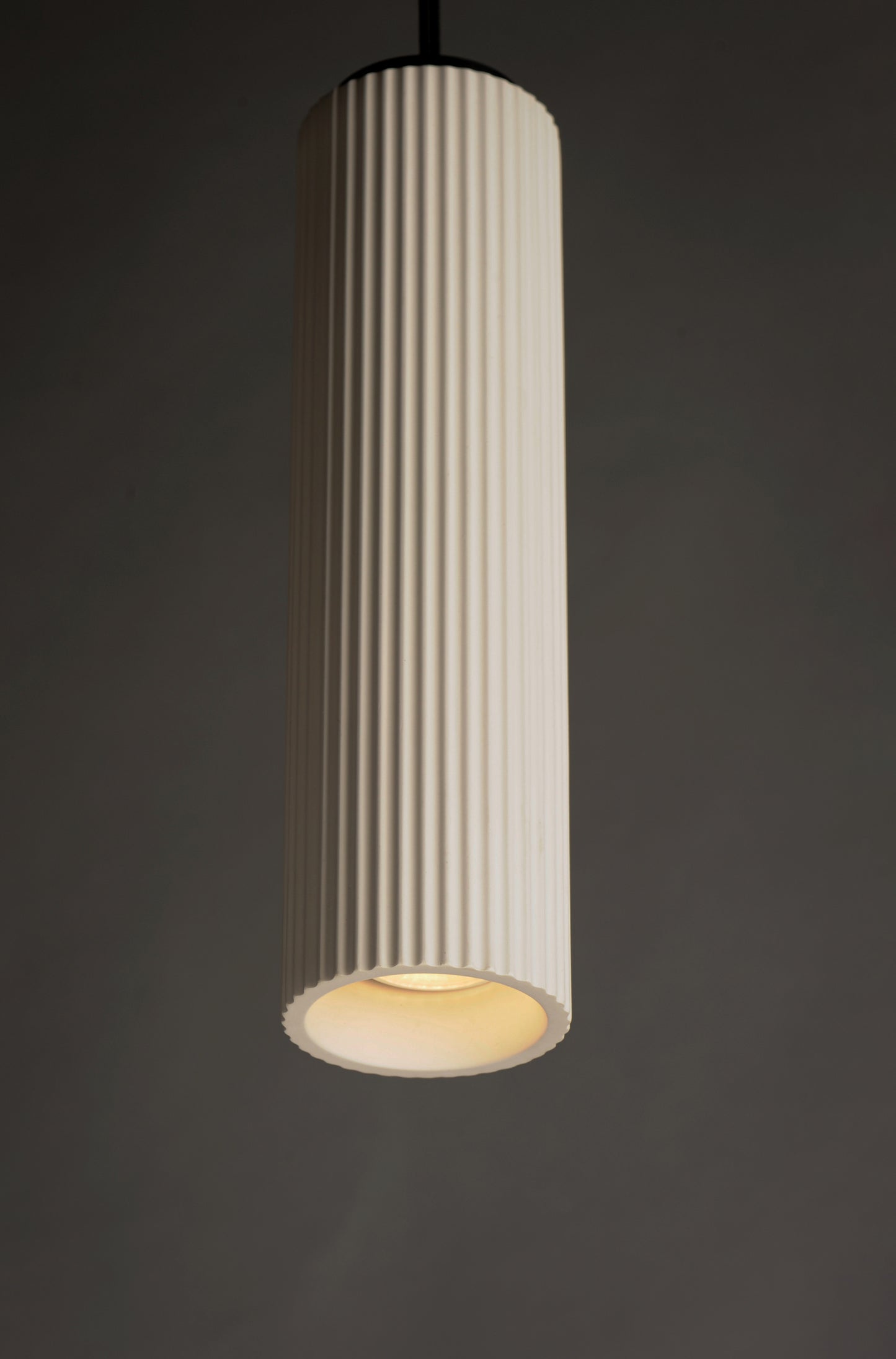 Pleat LED Plaster Pendant Black by ET2