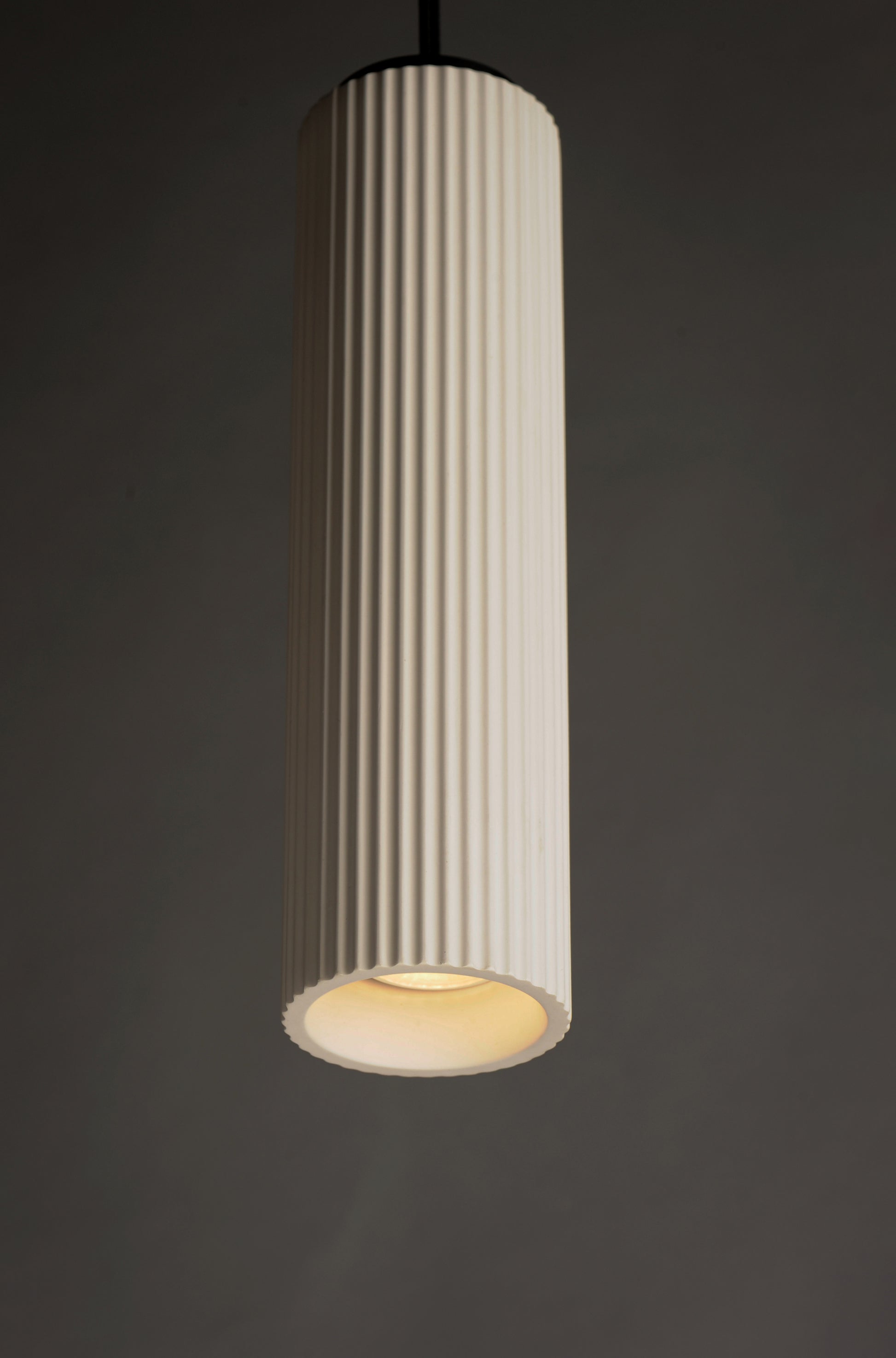 Pleat LED Plaster Pendant Black by ET2