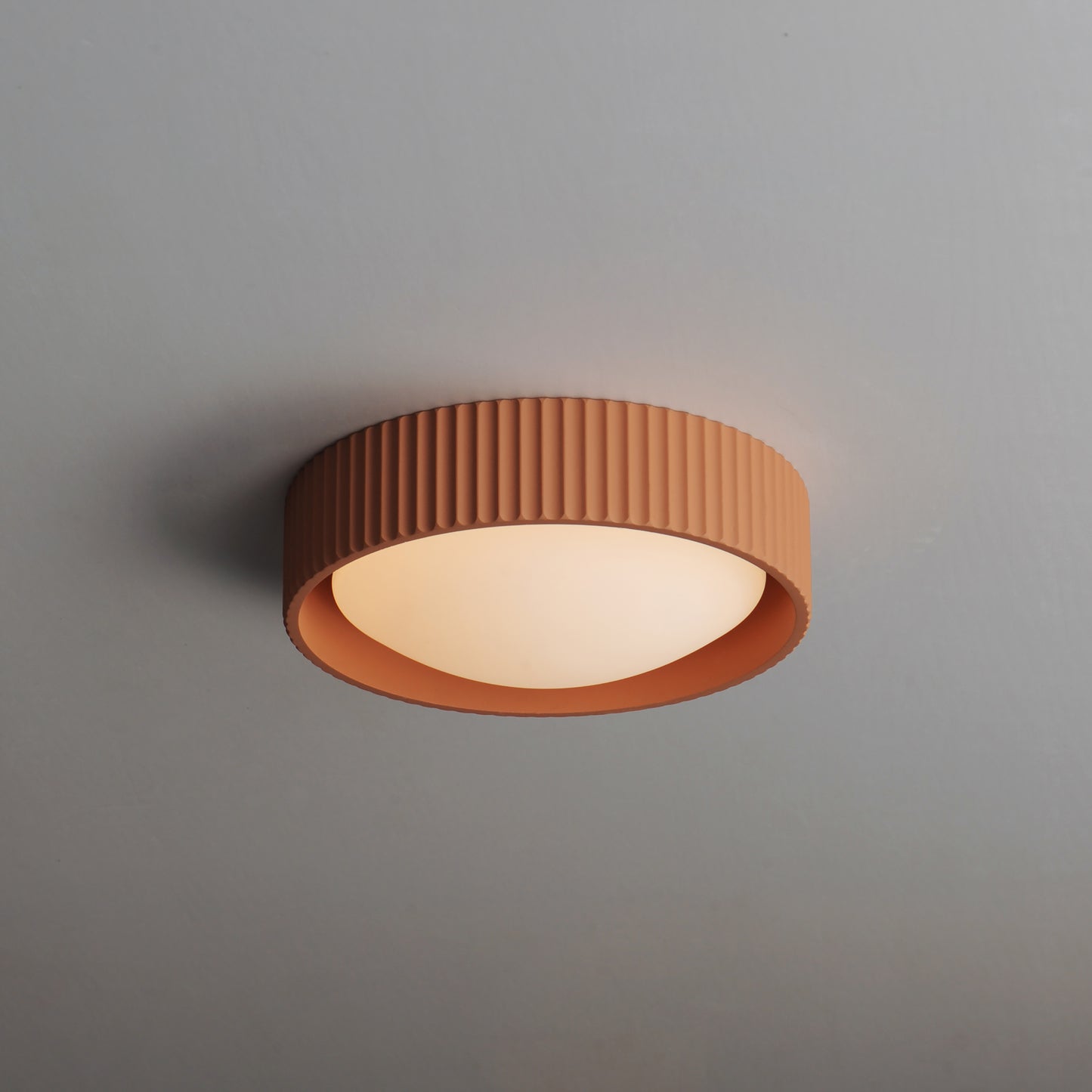 Souffle 10" LED Flush Mount Terra Cotta by ET2