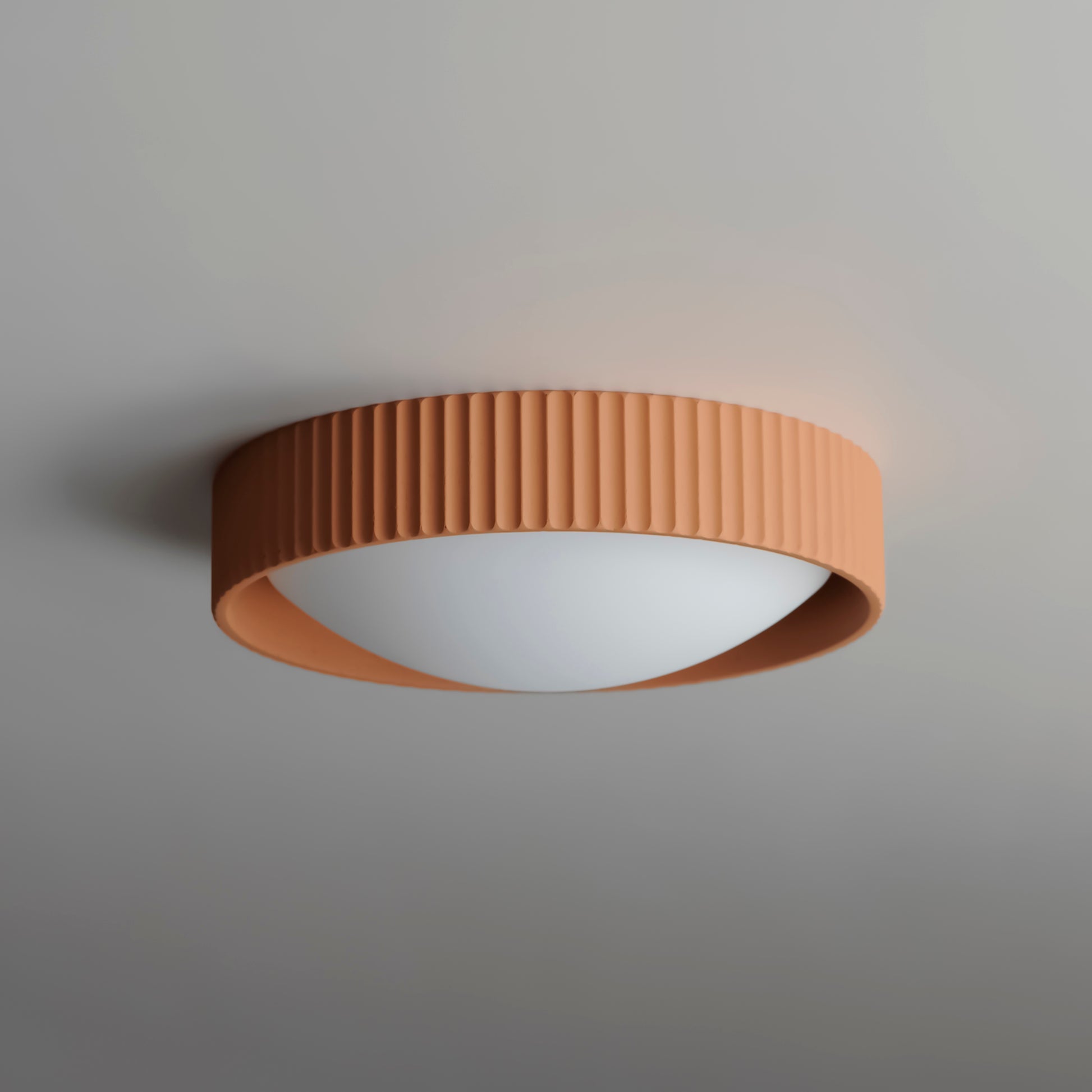 Souffle 14" LED Flush Mount Terra Cotta by ET2