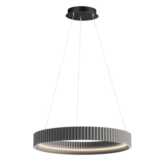 Souffle 25" LED Ring Pendant Gray by ET2