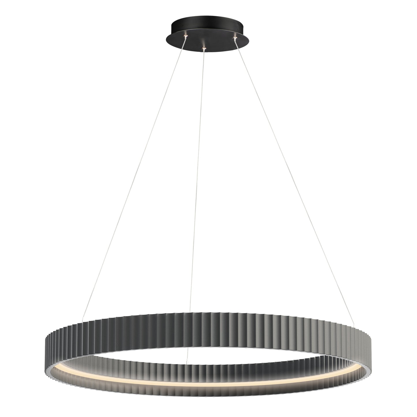 Souffle 33" LED Ring Pendant Gray by ET2