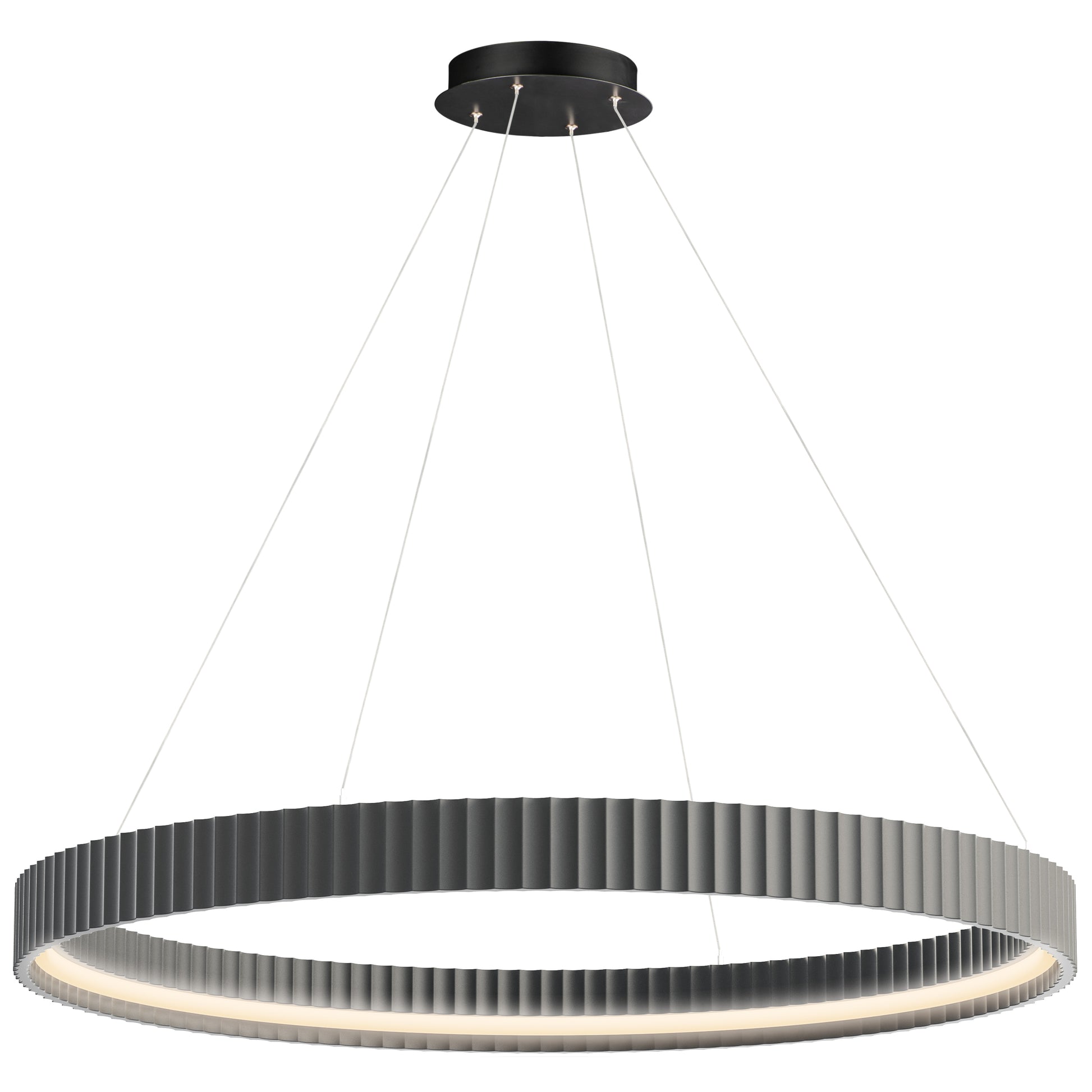 Souffle 41" LED Ring Pendant Gray by ET2