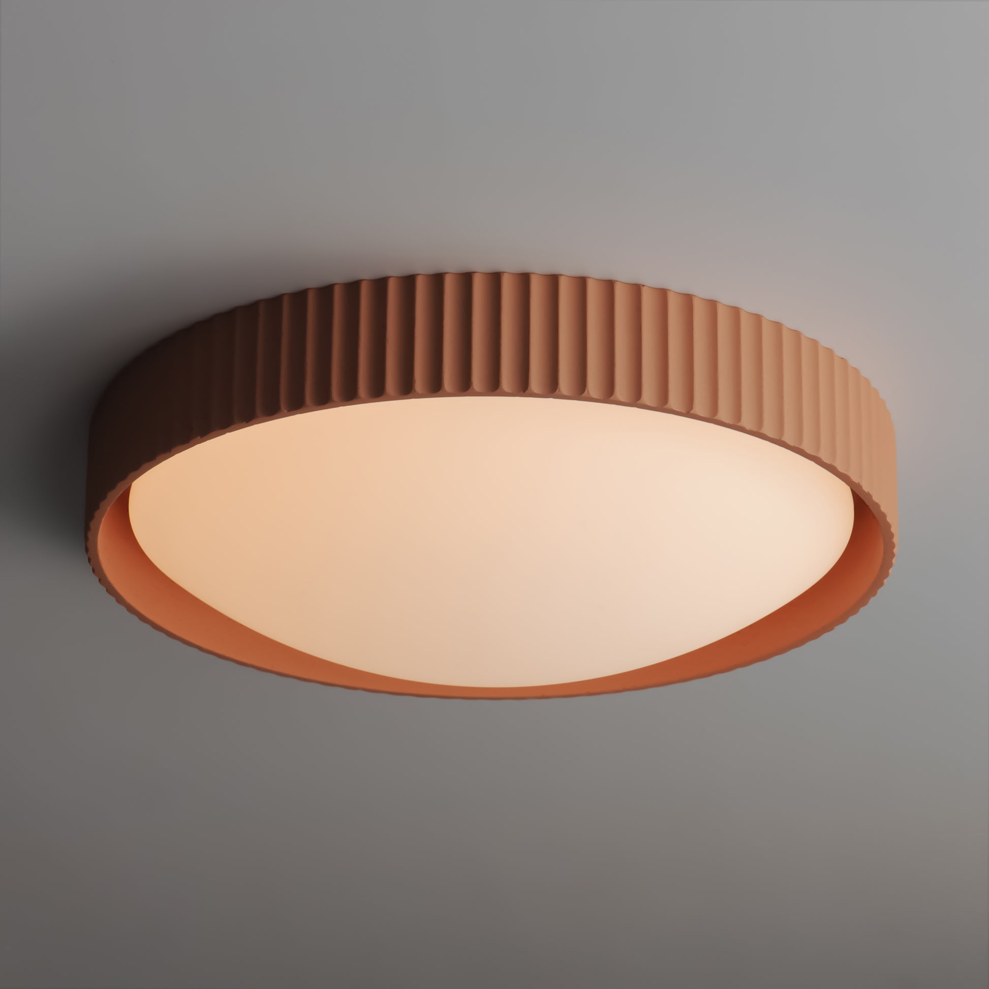 Souffle 18" LED Flush Mount Terra Cotta by ET2