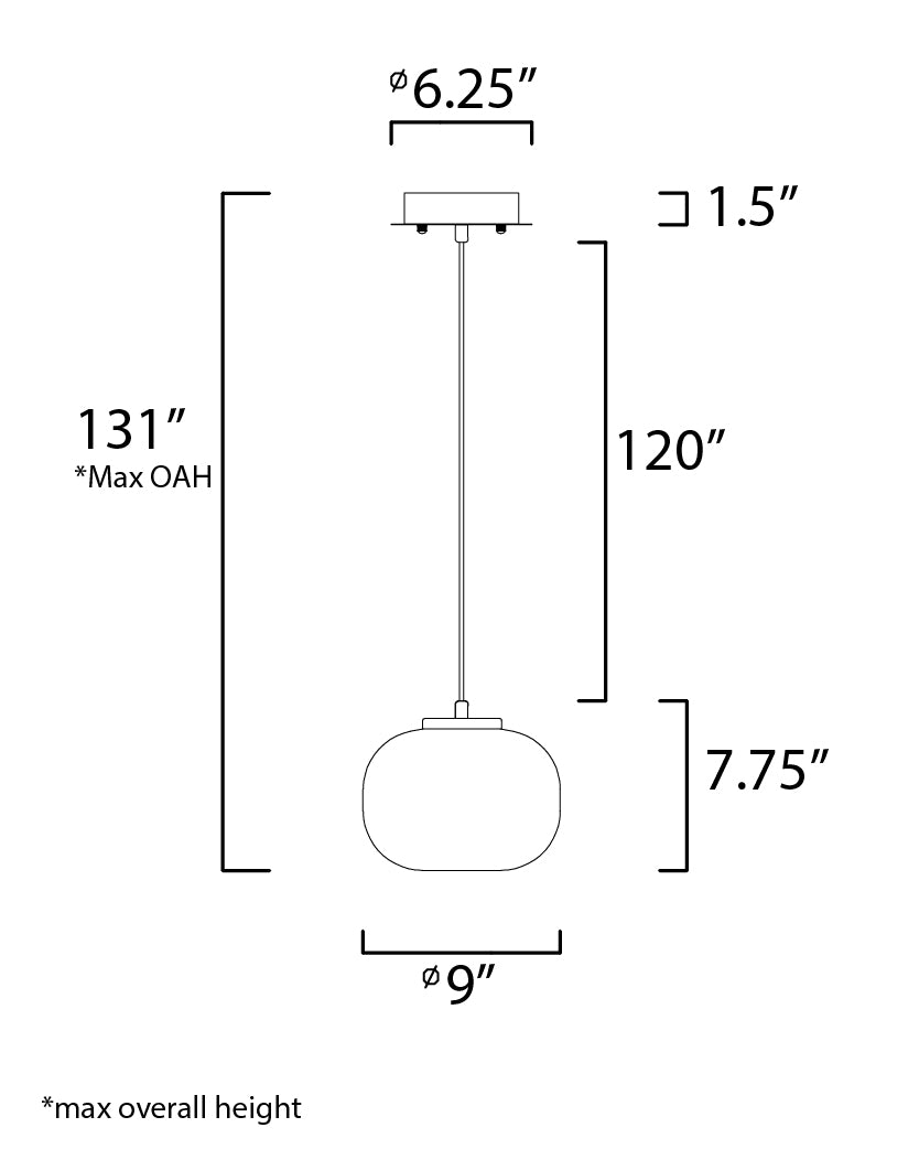Soji 2-Light LED Pendant Black/Gold by ET2