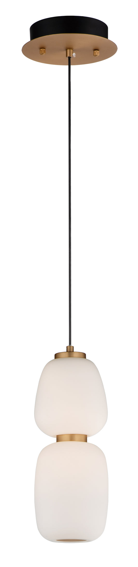 Soji 13" LED Pendant Black/Gold by ET2