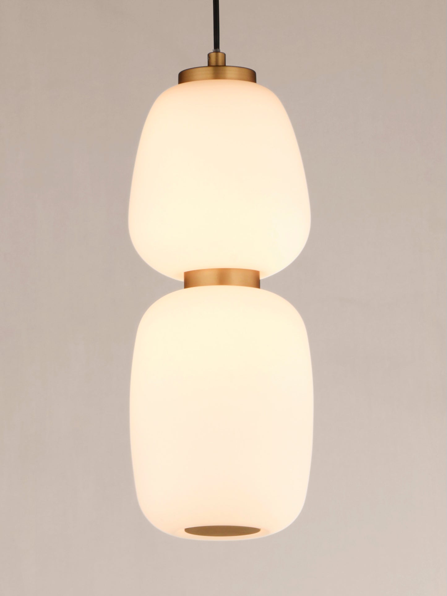 Soji 13" LED Pendant Black/Gold by ET2