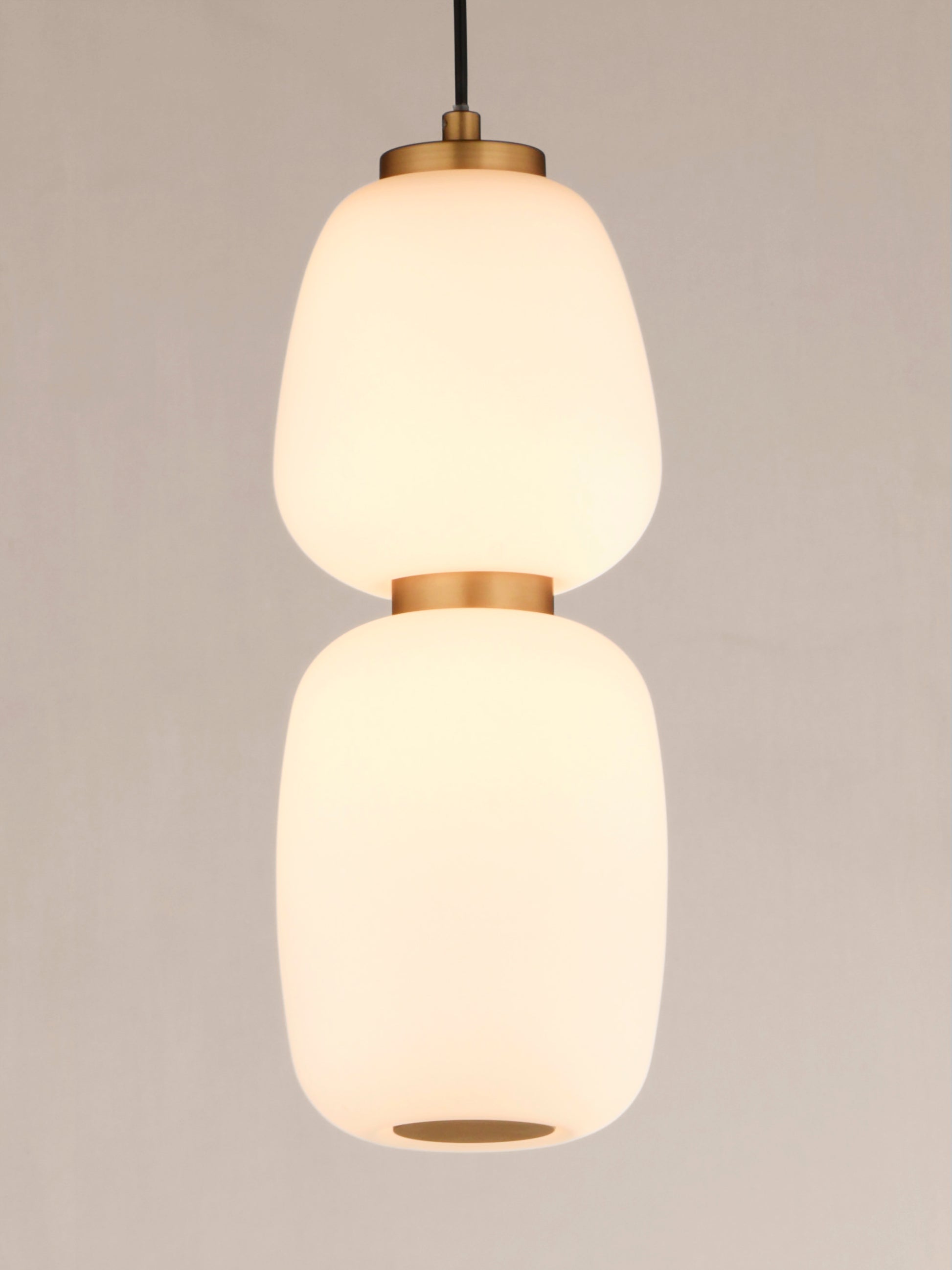 Soji 13" LED Pendant Black/Gold by ET2