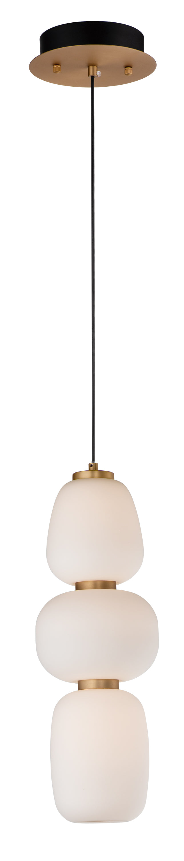 Soji 18" LED Pendant Black/Gold by ET2