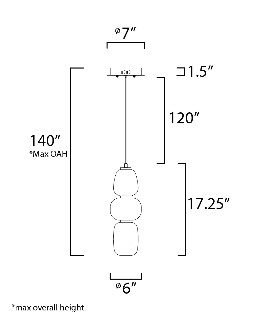 Soji 18" LED Pendant Black/Gold by ET2