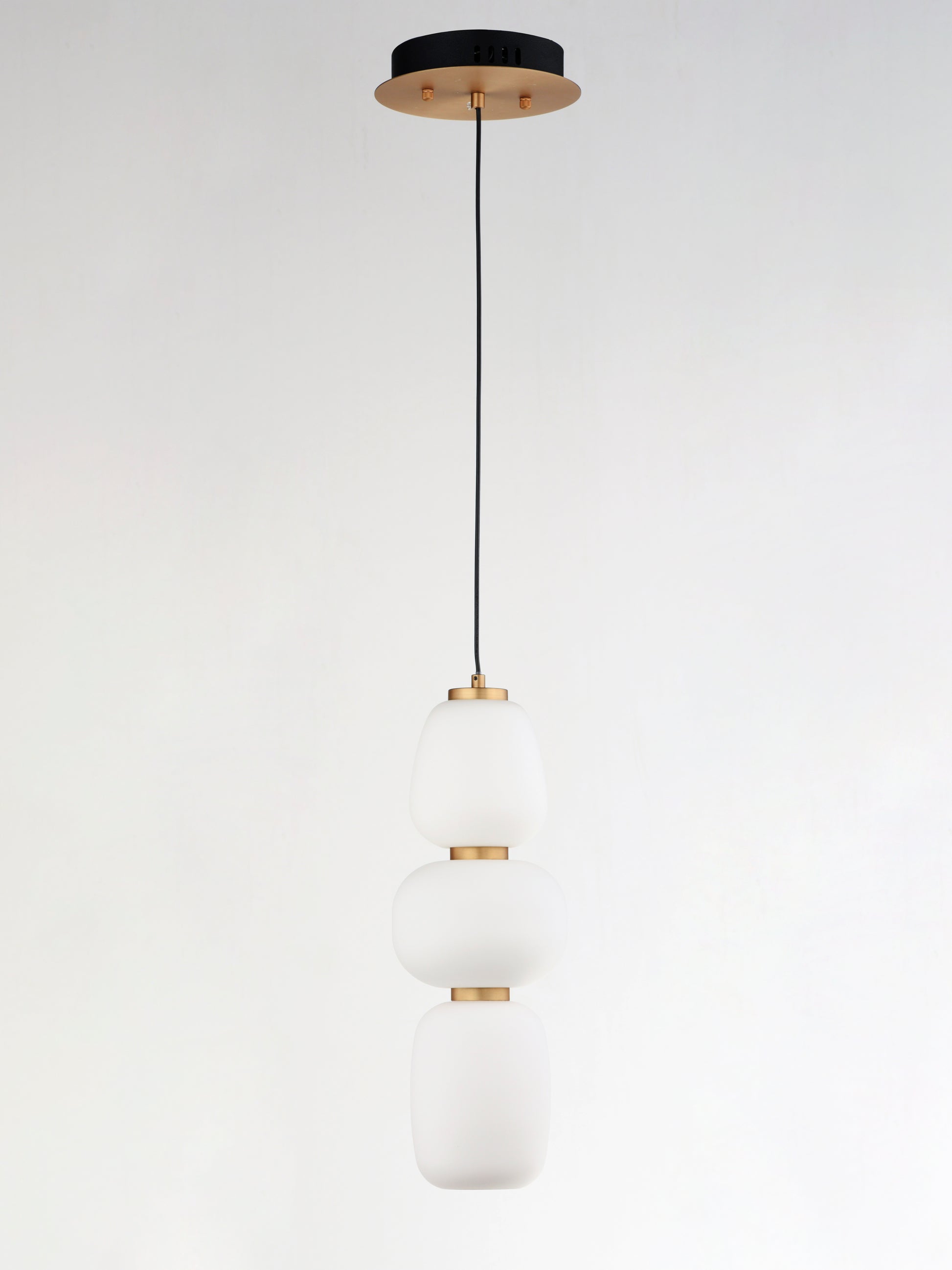 Soji 18" LED Pendant Black/Gold by ET2