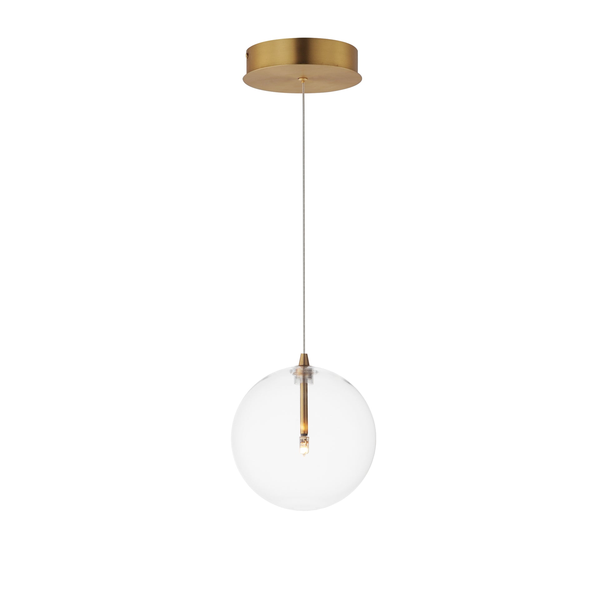Global LED Pendant Natural Aged Brass by ET2