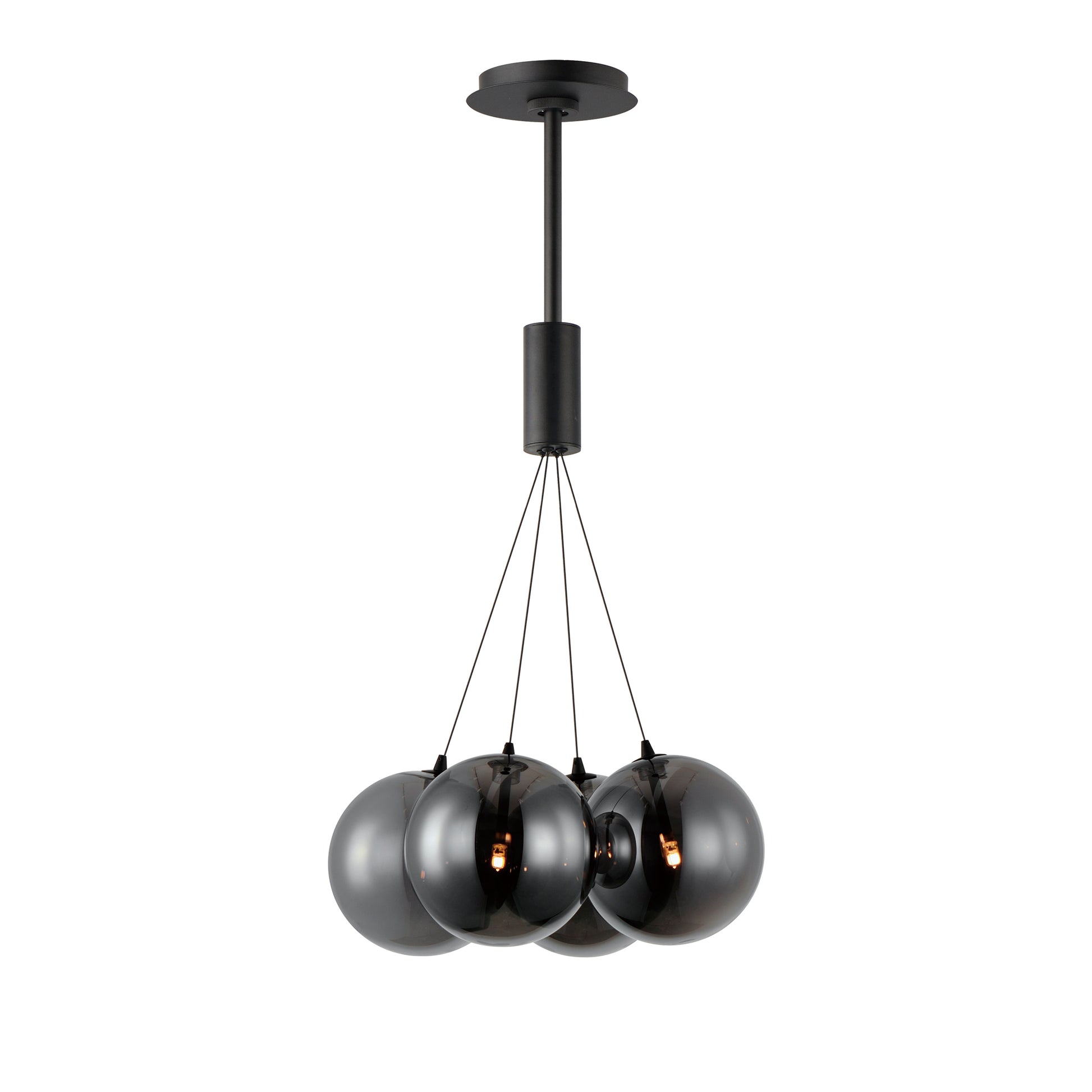 Burst 4-Light LED Pendant Smoke Black by ET2