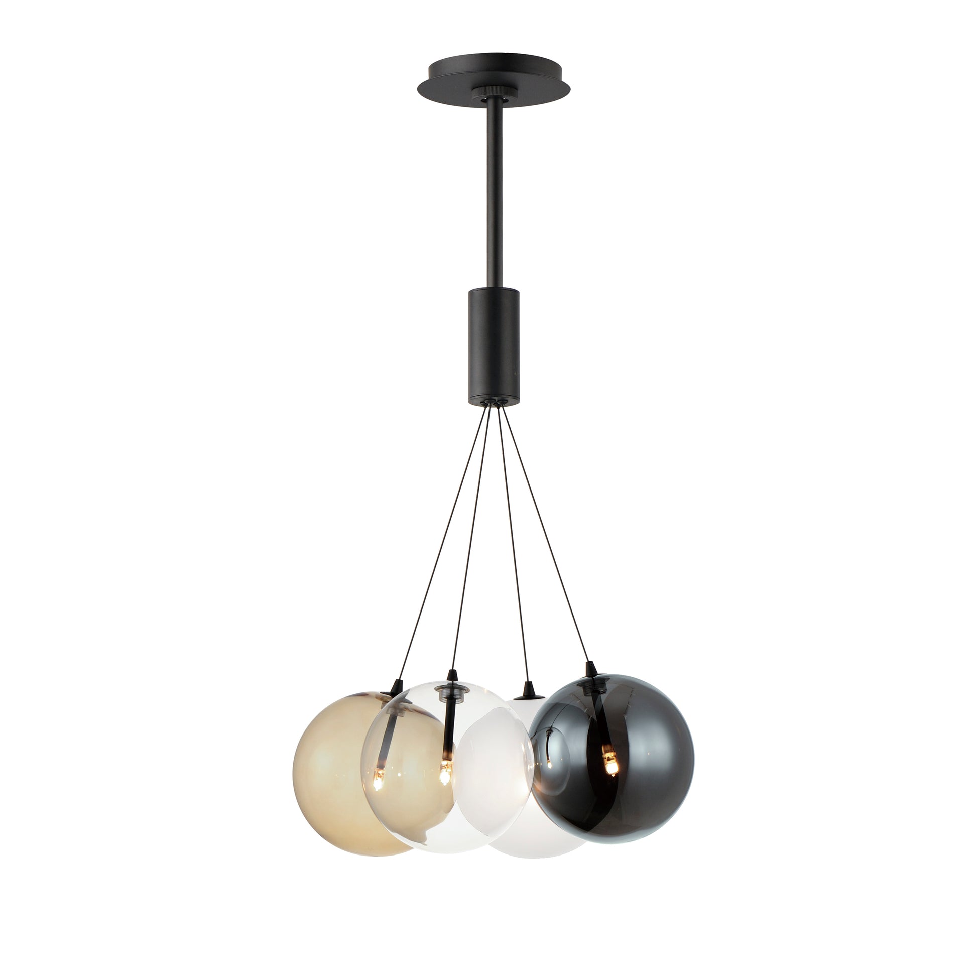 Burst 4-Light LED Pendant Mixed Black by ET2