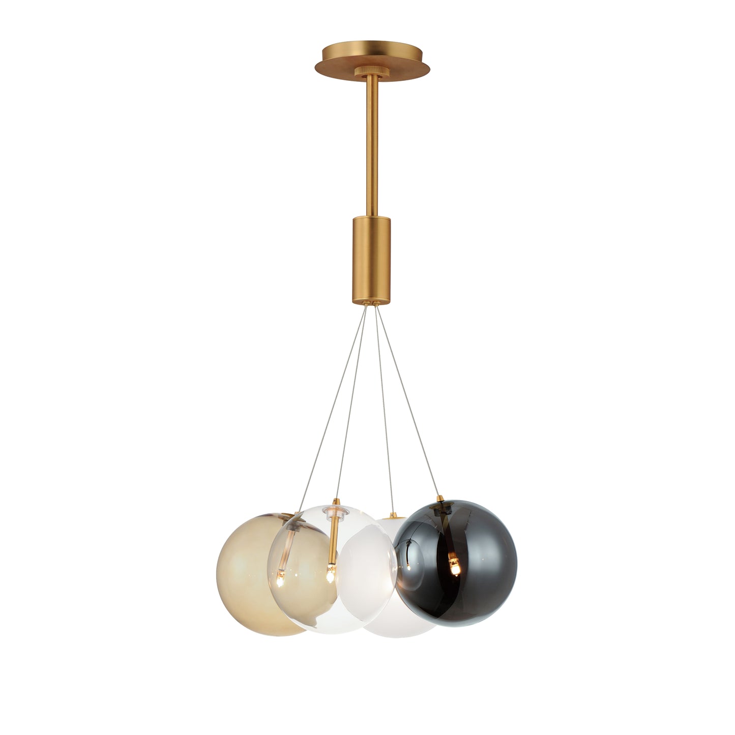 Burst 4-Light LED Pendant Mixed Gold by ET2