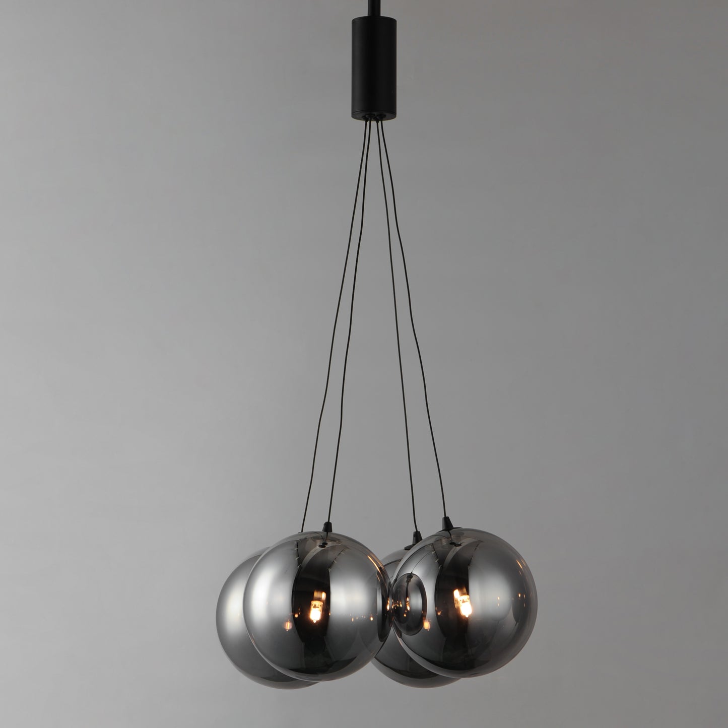 Burst 4-Light LED Pendant Smoke Black by ET2