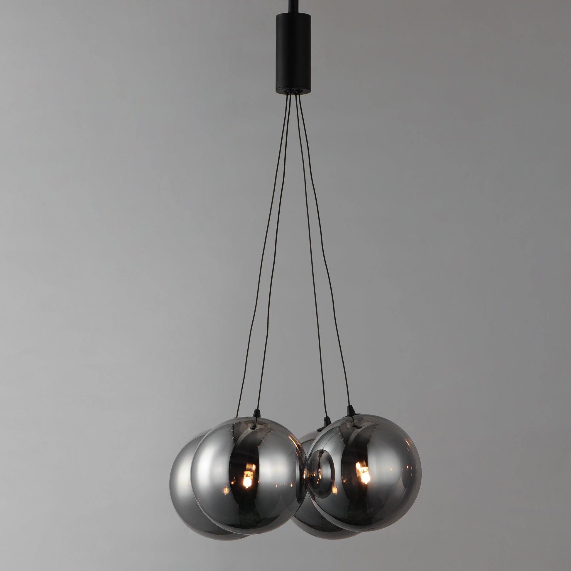 Burst 4-Light LED Pendant Smoke Black by ET2
