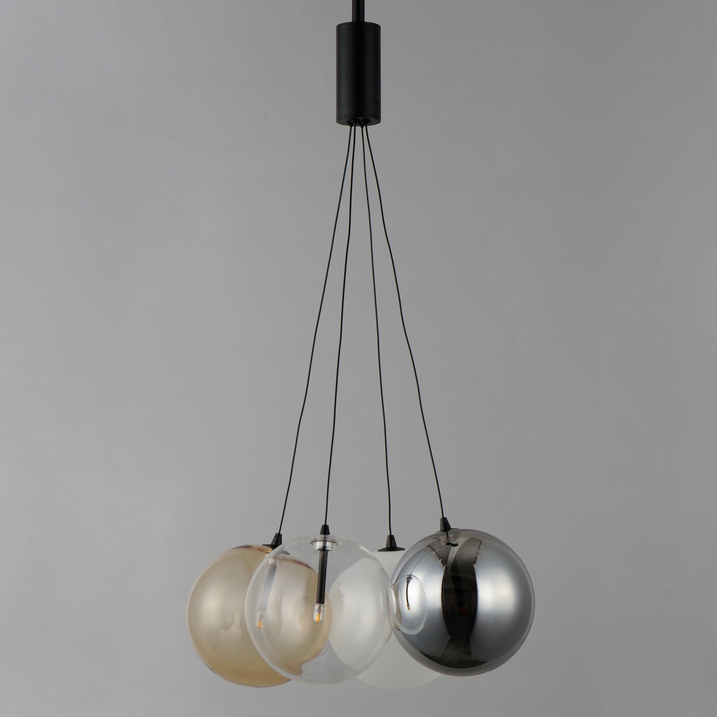Burst 4-Light LED Pendant Mixed Black by ET2
