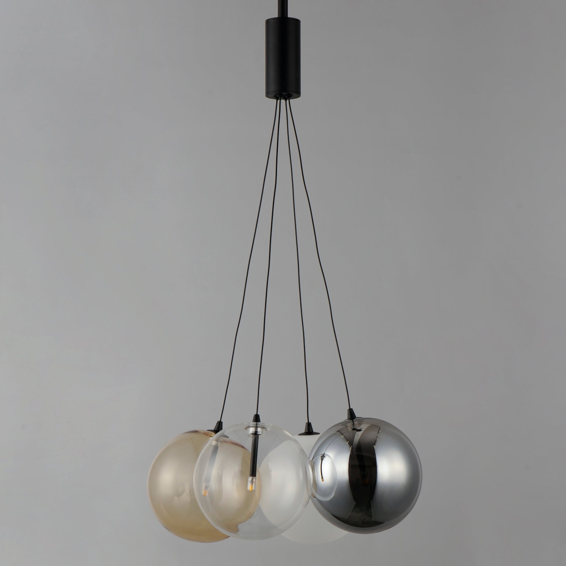 Burst 4-Light LED Pendant Mixed Black by ET2