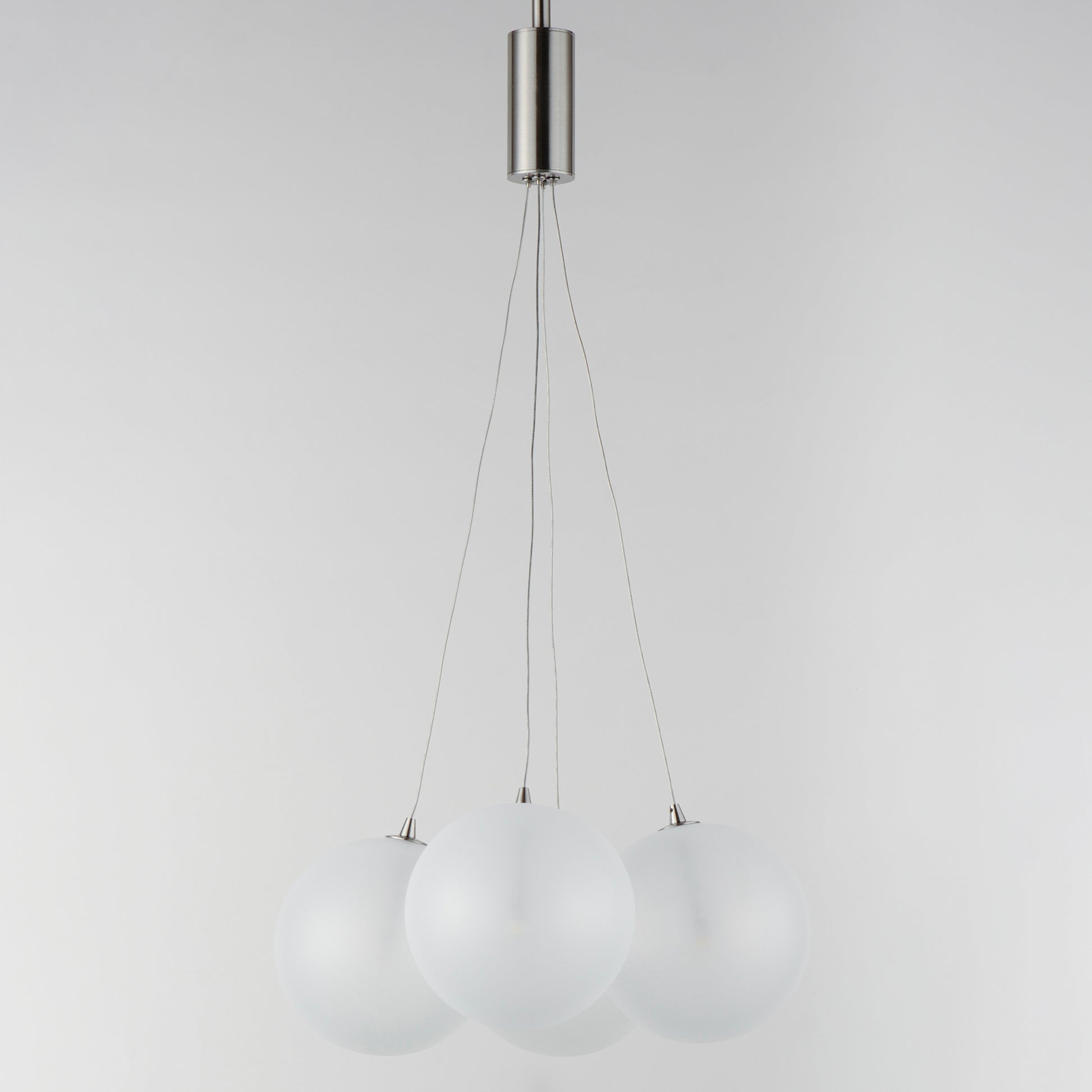 Burst 4-Light LED Pendant Frost Satin Nickel by ET2