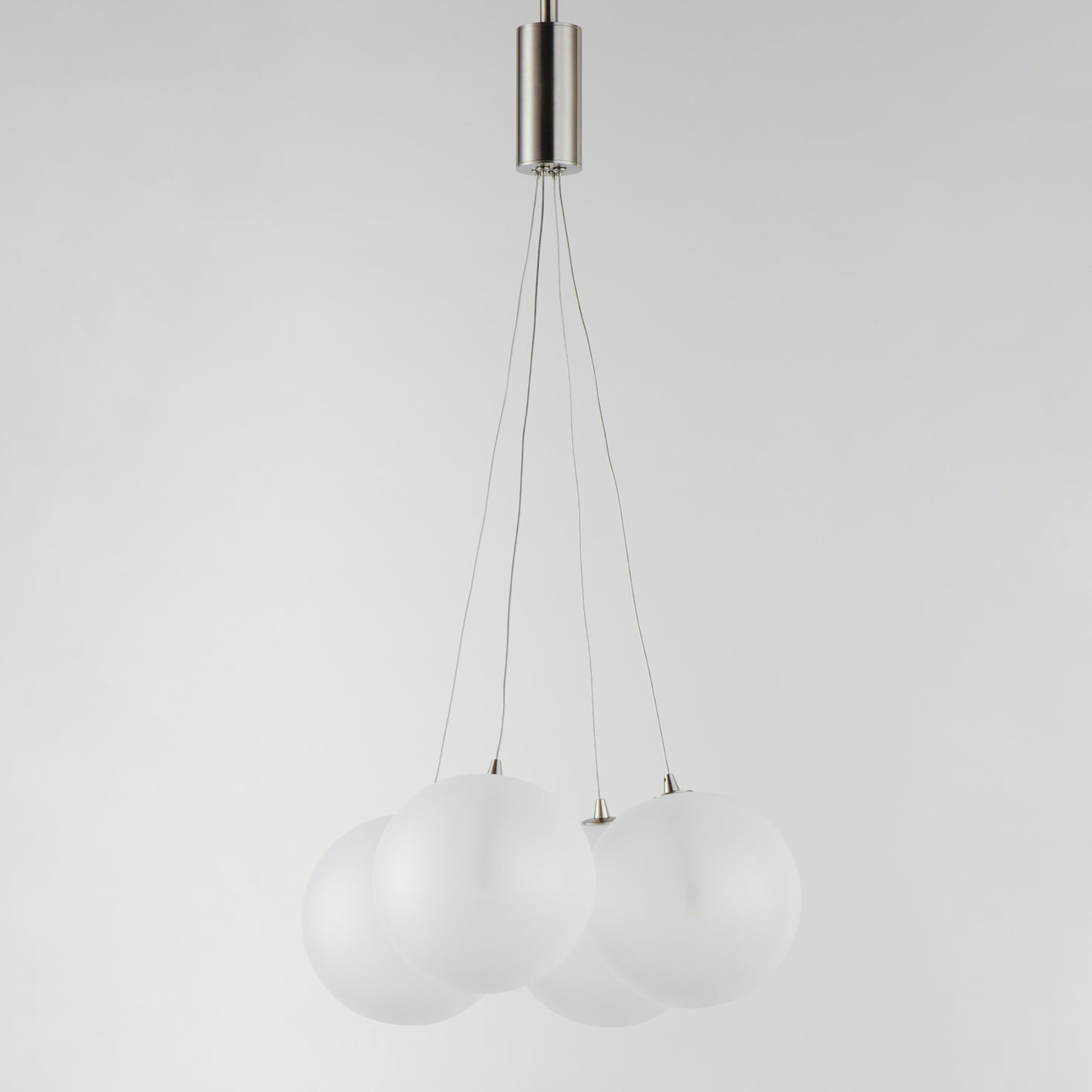 Burst 4-Light LED Pendant Frost Satin Nickel by ET2