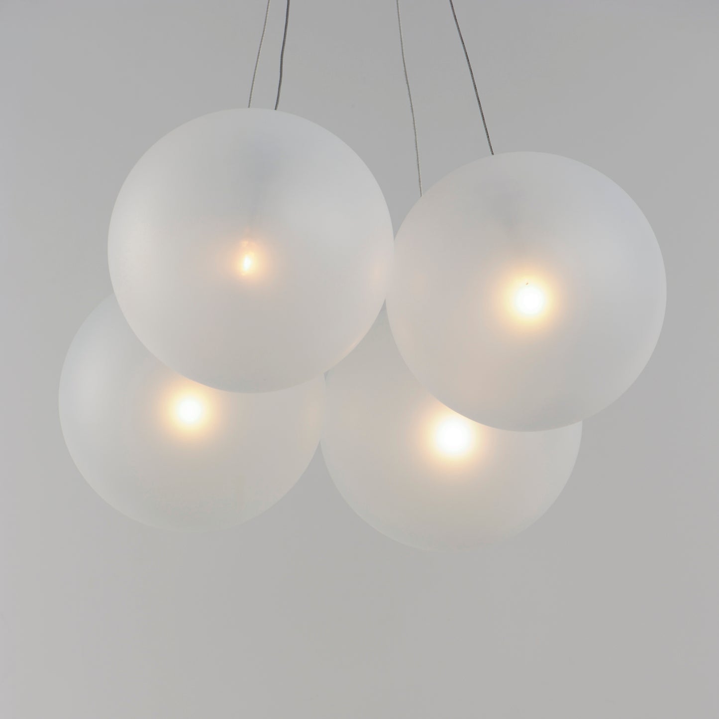 Burst 4-Light LED Pendant Frost Satin Nickel by ET2
