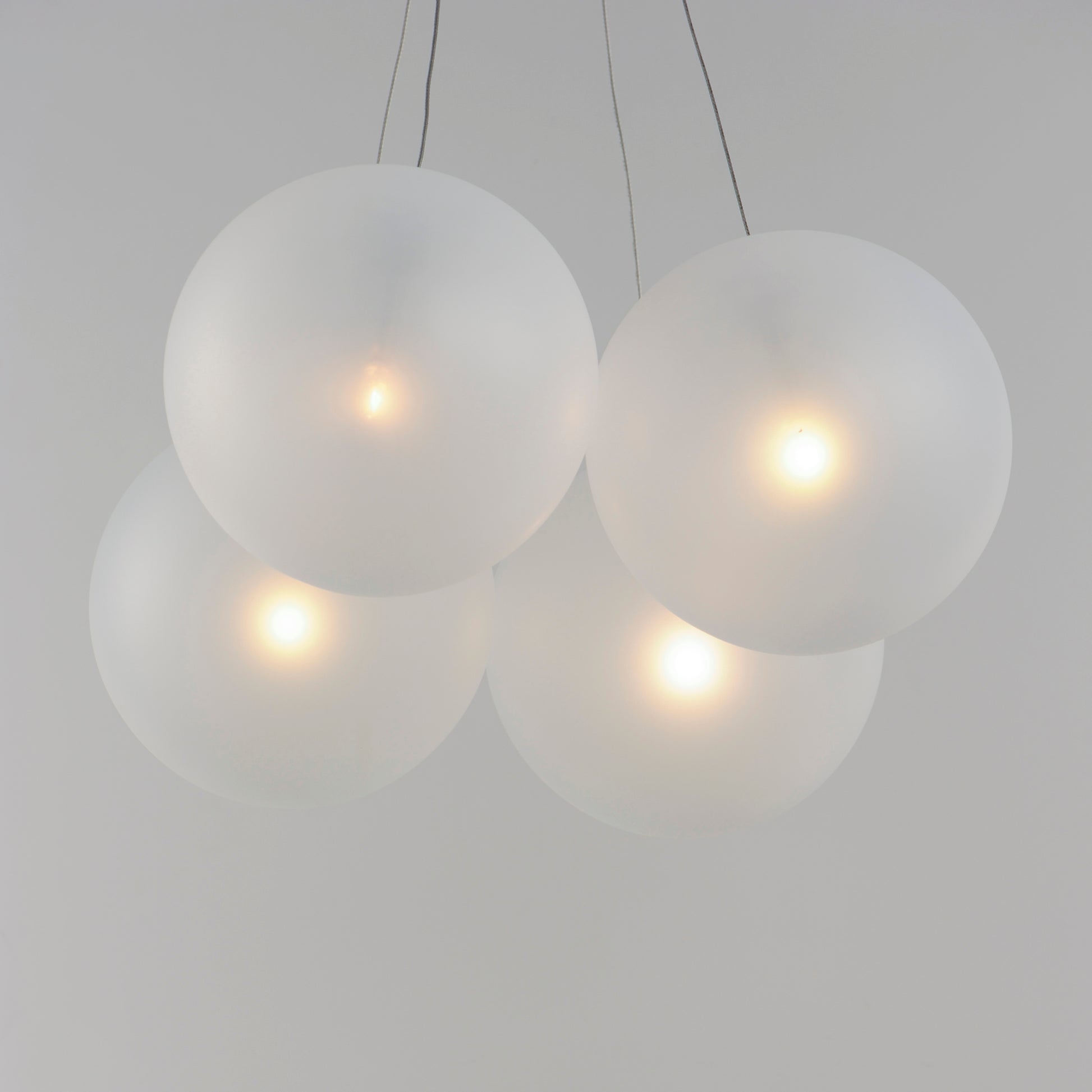 Burst 4-Light LED Pendant Frost Satin Nickel by ET2