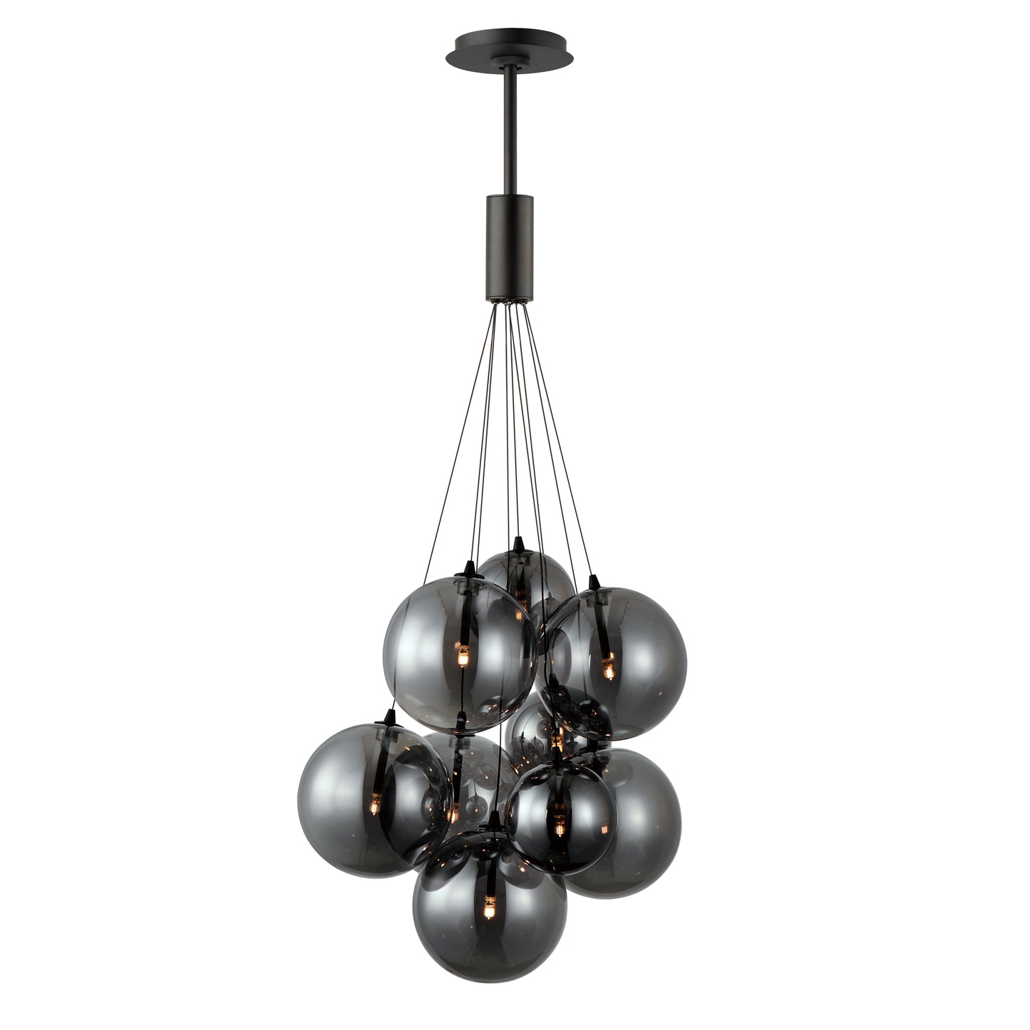 Burst 9-Light LED Pendant Smoke Black by ET2